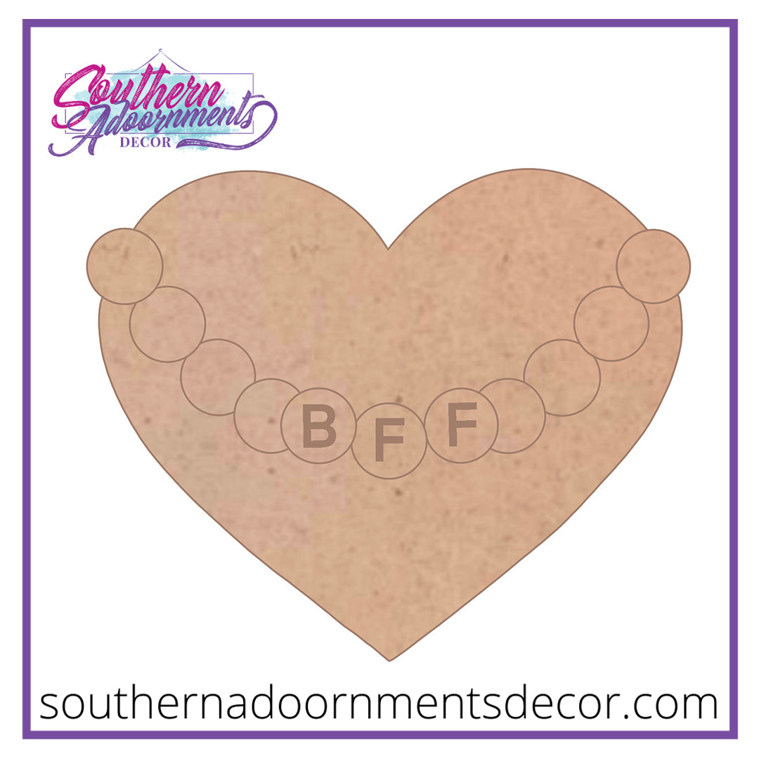 BFF Bracelet Heart Blank