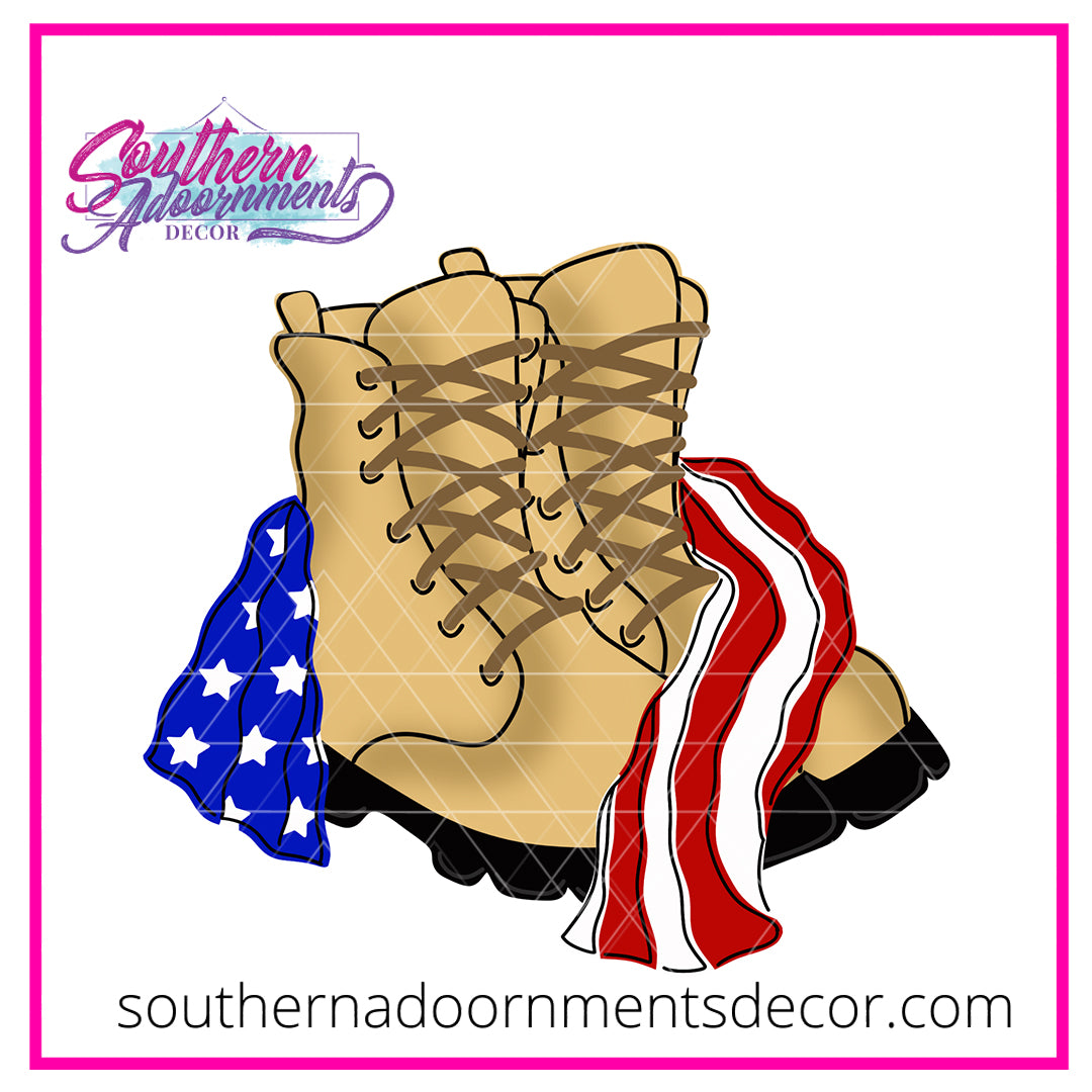 Boots & Flag Blank