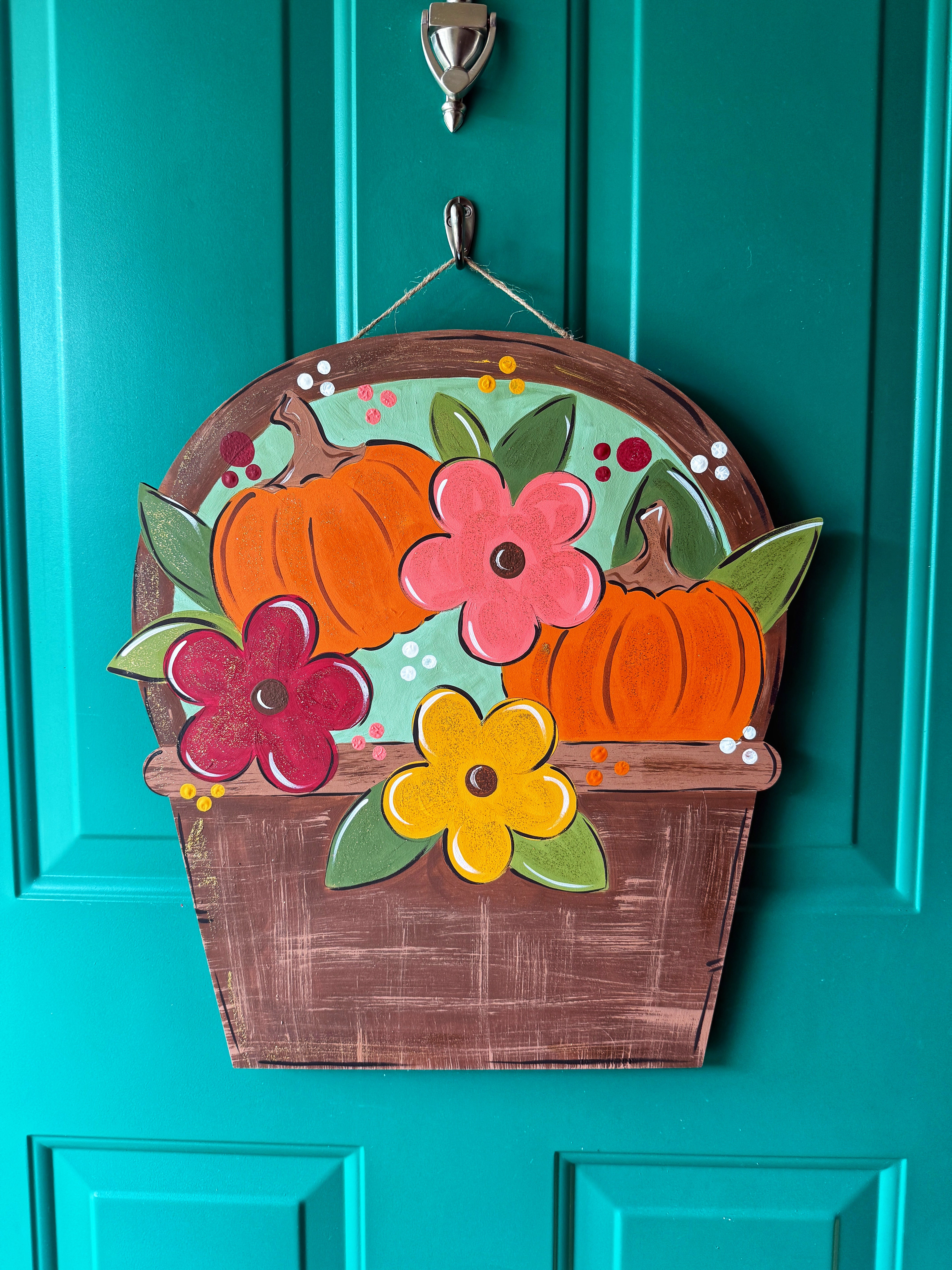 Fall Floral Basket Blank