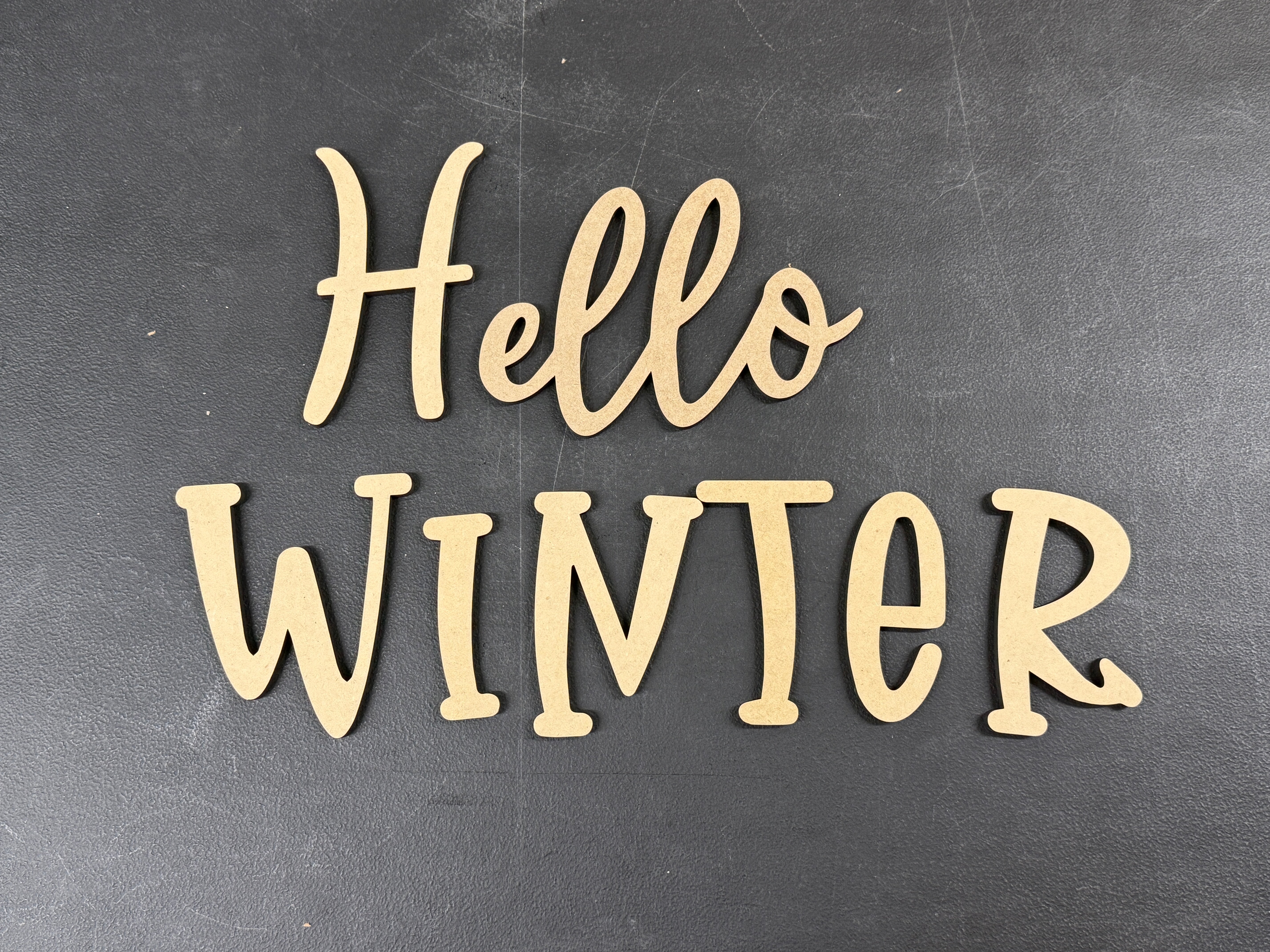 Snowman Porch Leaner Lettering Set Blank