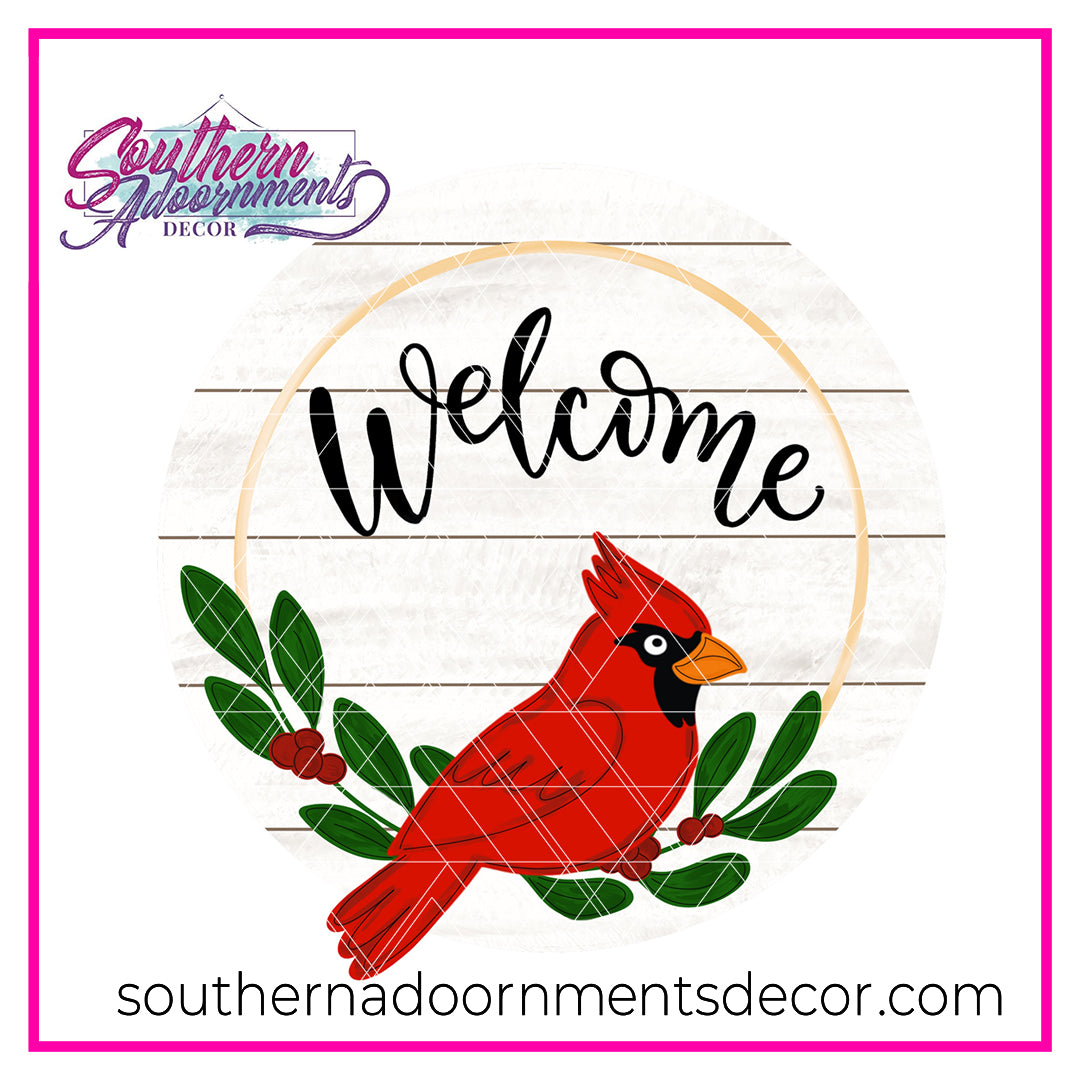 Cardinal Cut File Cardinal Round Template & Digital Cut File – Southern Adoornments Decor