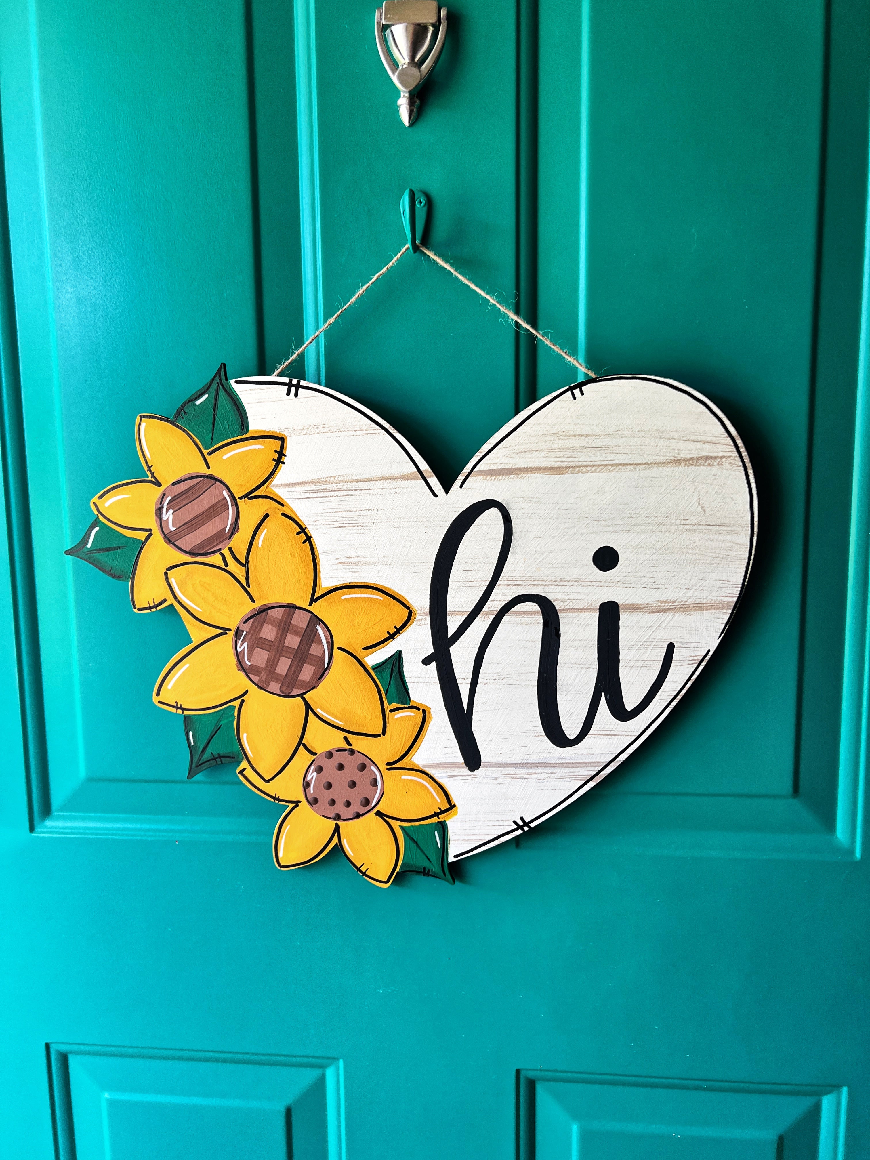 Sunflower Trio Heart Blank