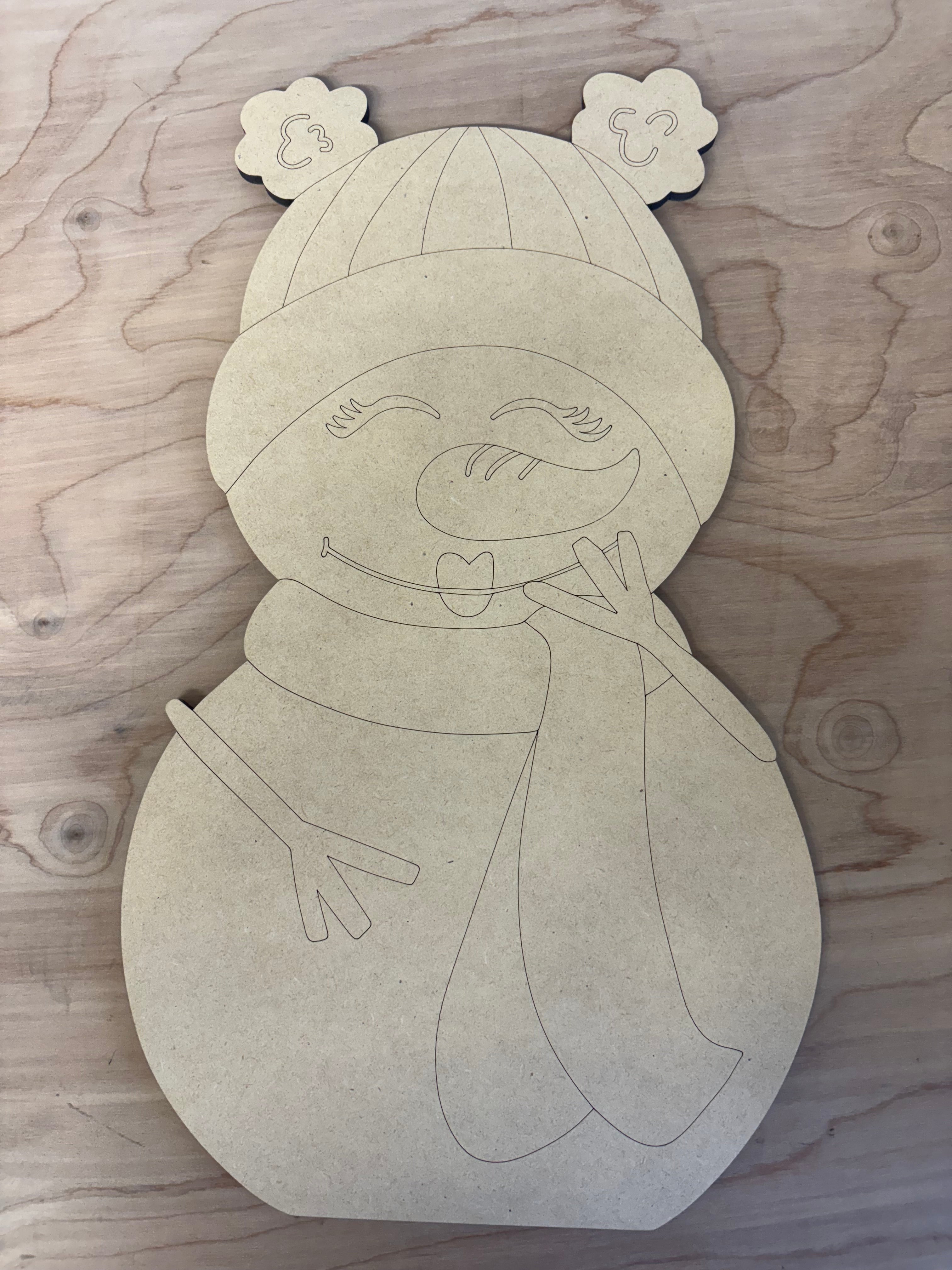 GIrly Snowman Blank