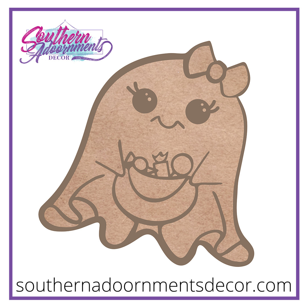 Ghost Cutie Wood Cut Out Blank