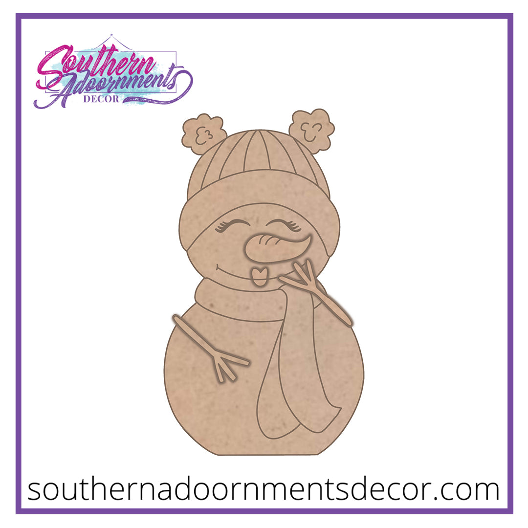 GIrly Snowman Blank