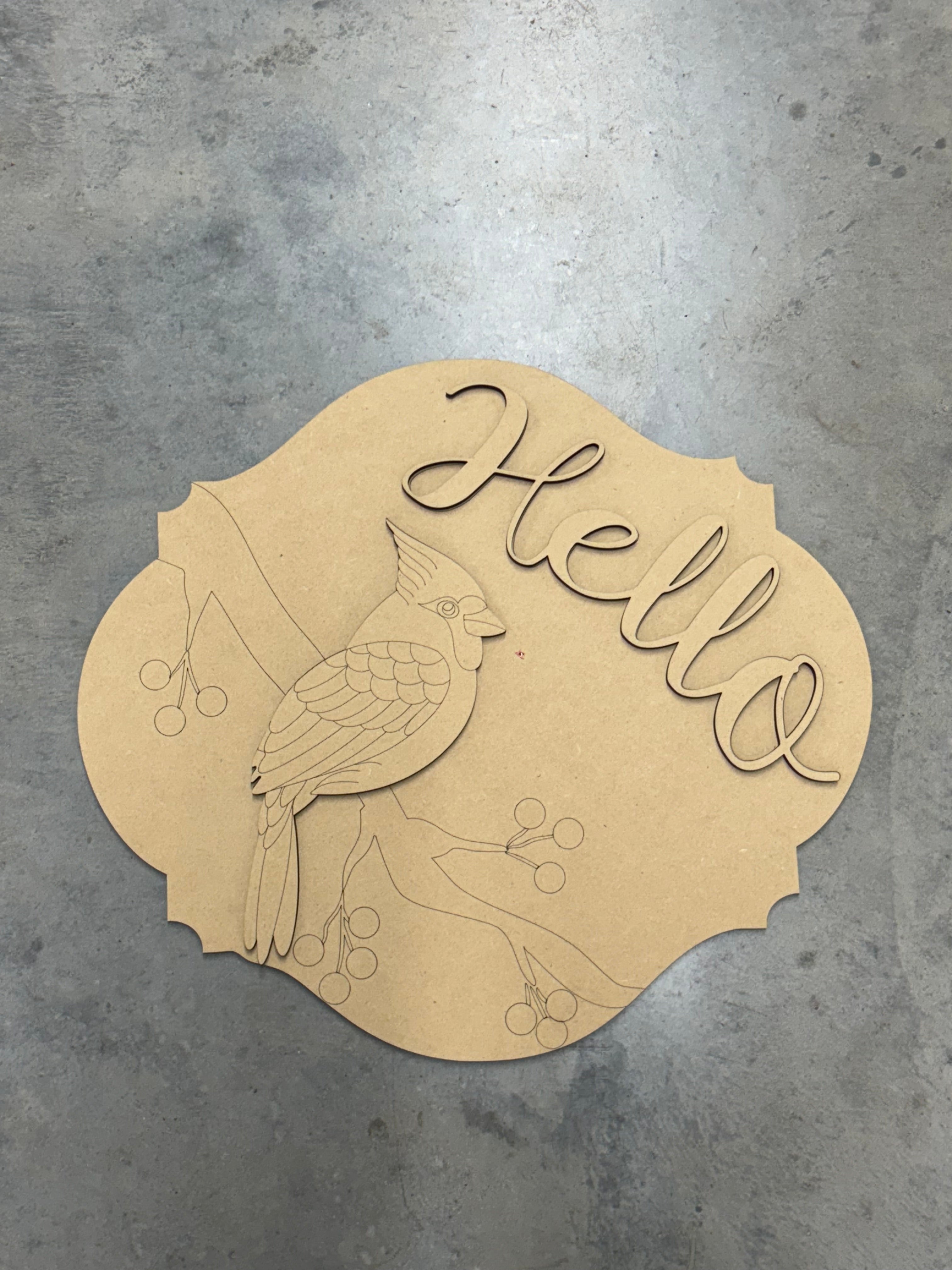 Cardinal Hello Blank