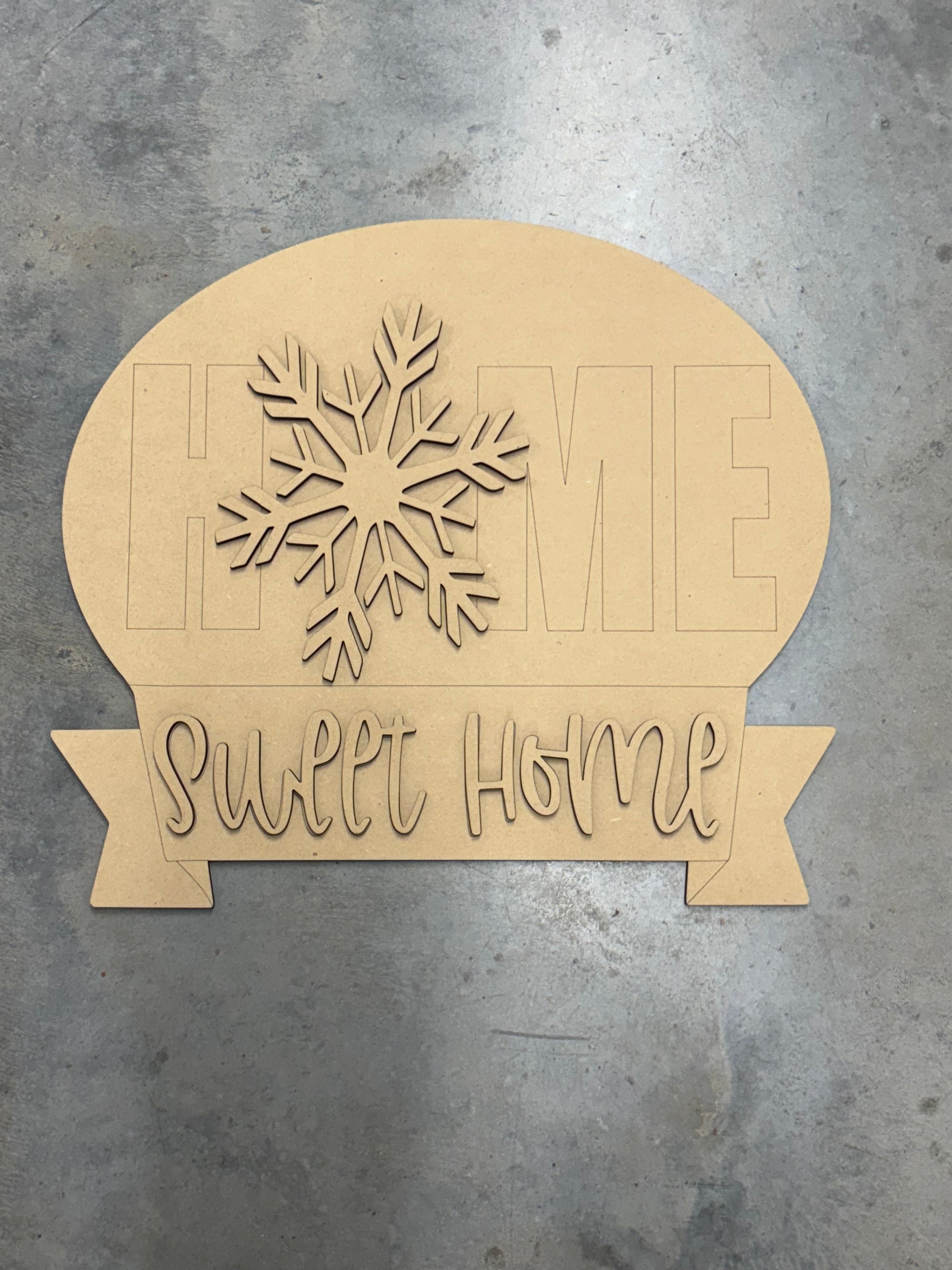 Home Sweet Home Snowflake Blank