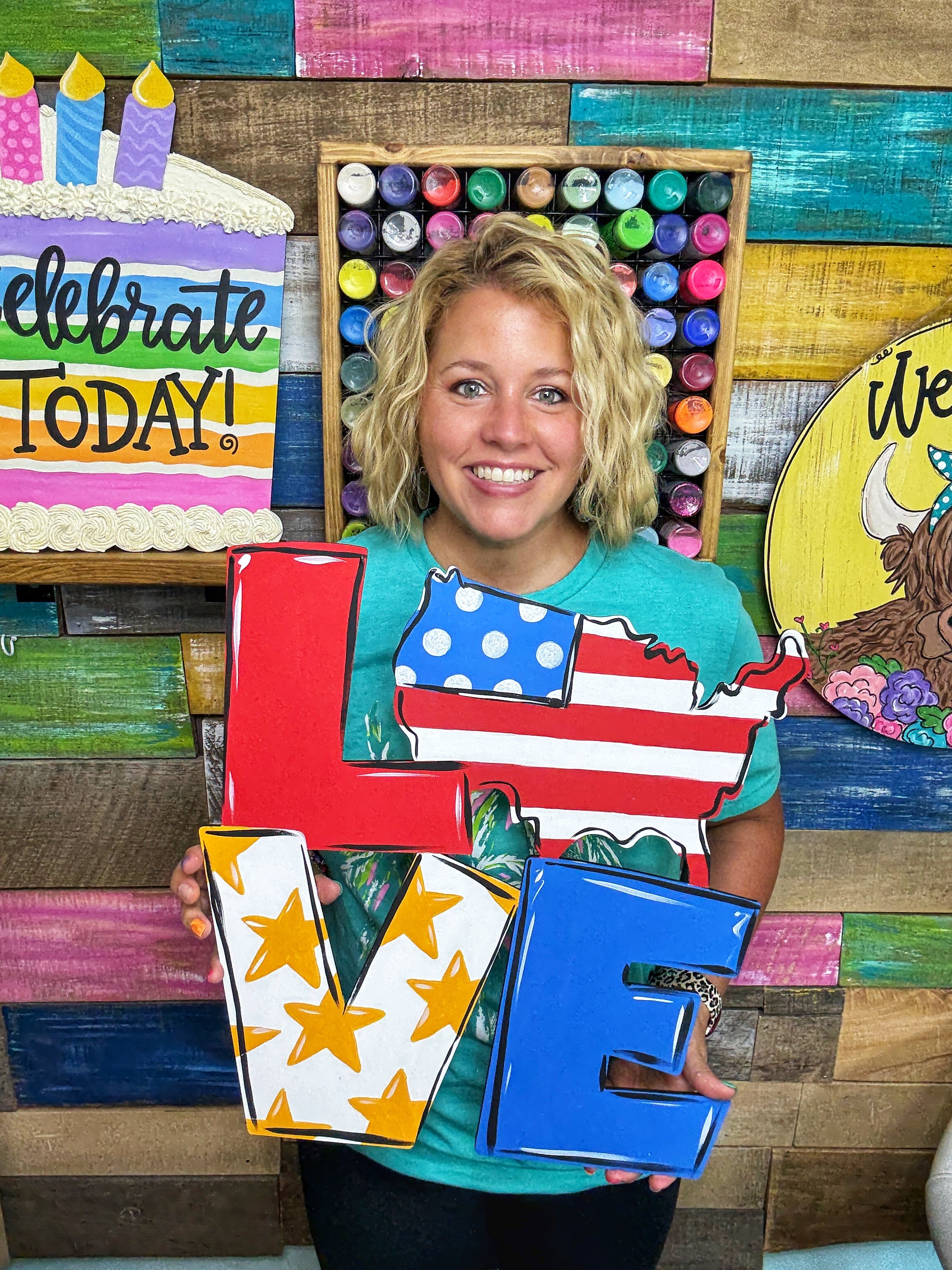 LOVE USA Wooden Blank