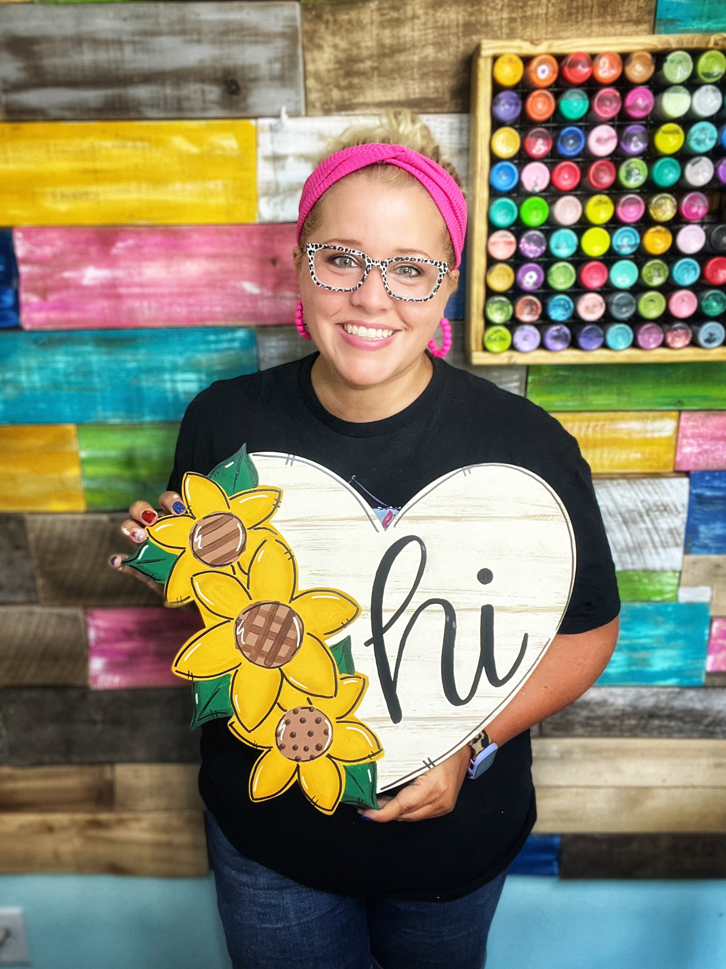 Sunflower Trio Heart Blank