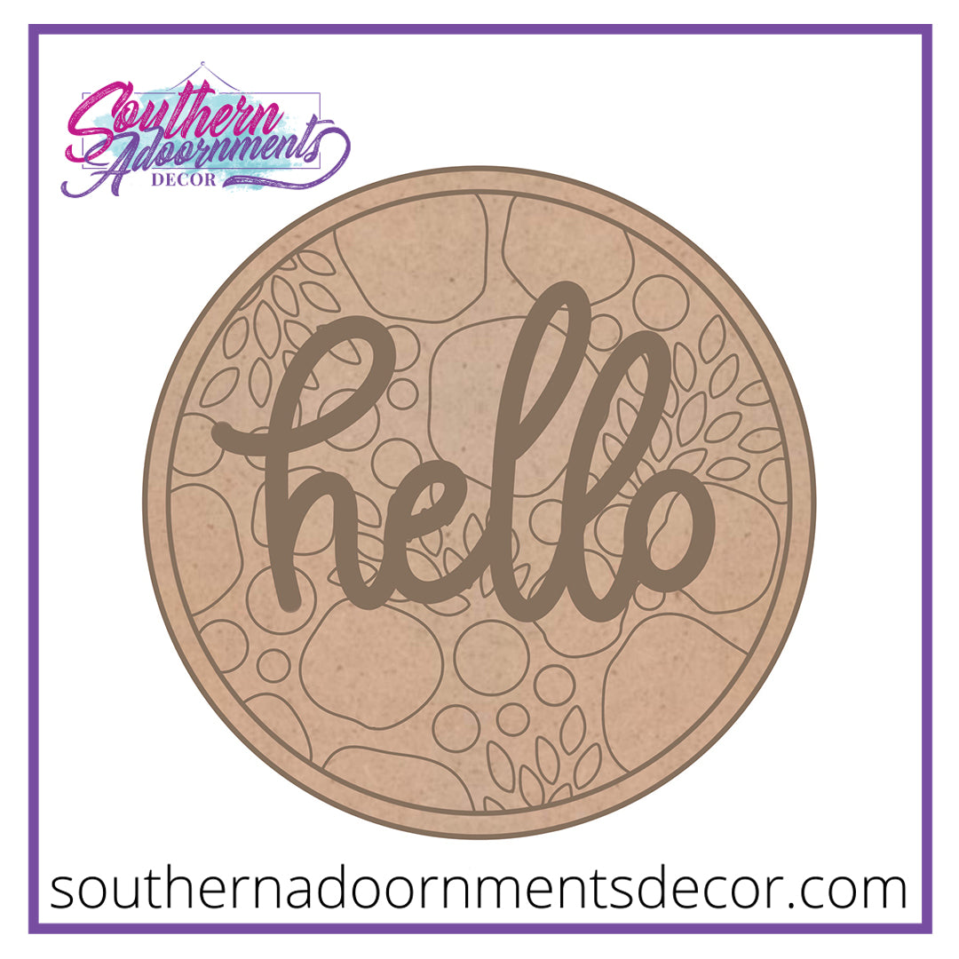 Mod Floral Hello Blank – Southern Adoornments Decor