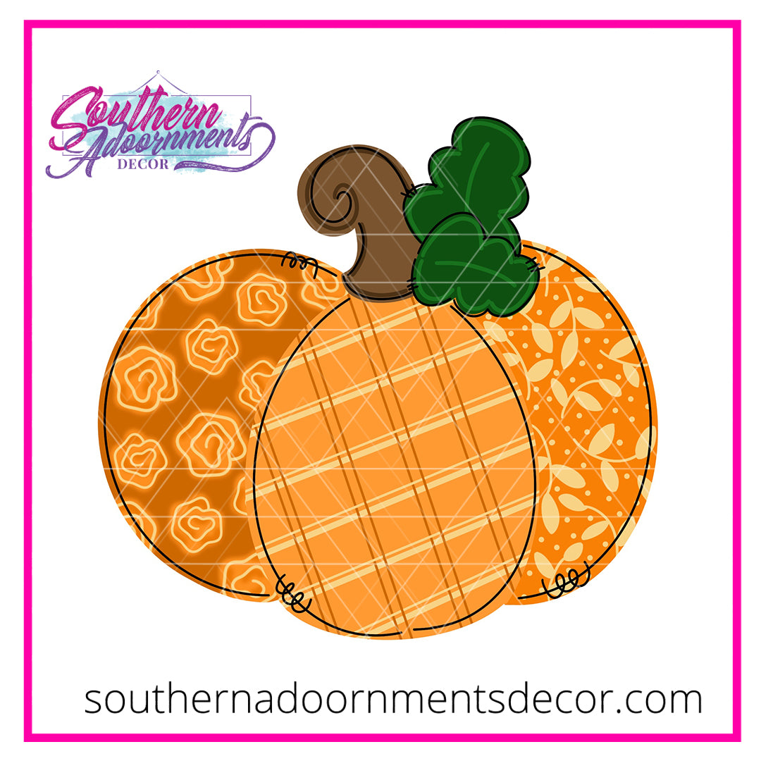 Patterned Pumpkin Blank