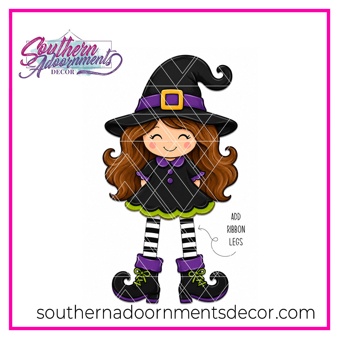 Ribbon Leg Little Witch Blank