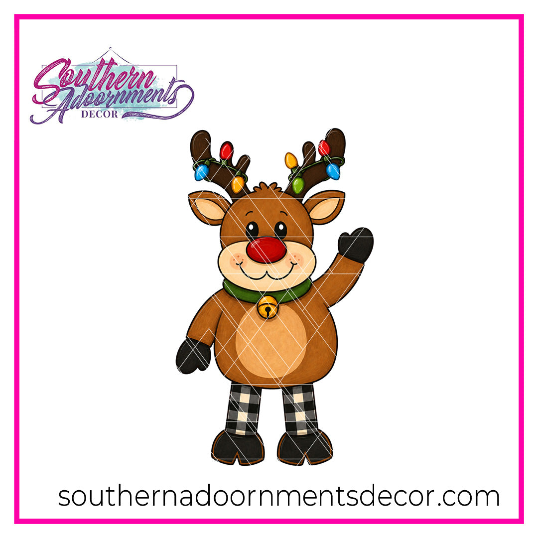 Ribbon Leg Reindeer Blank