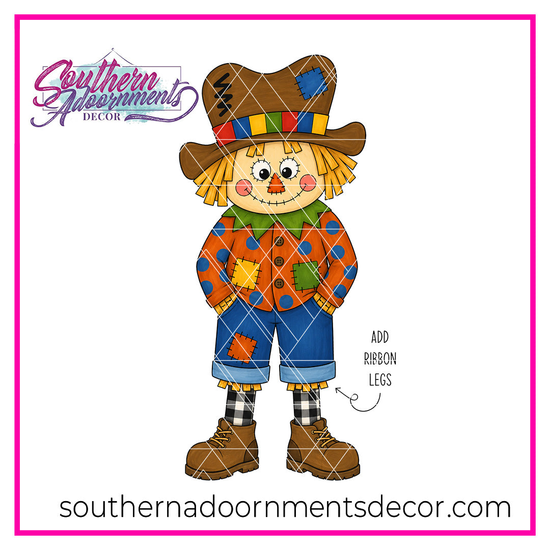 Ribbon Leg Scarecrow Blank