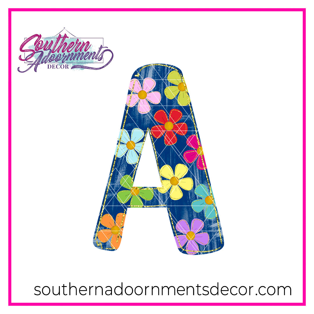 Spring Floral Alphabet Blank