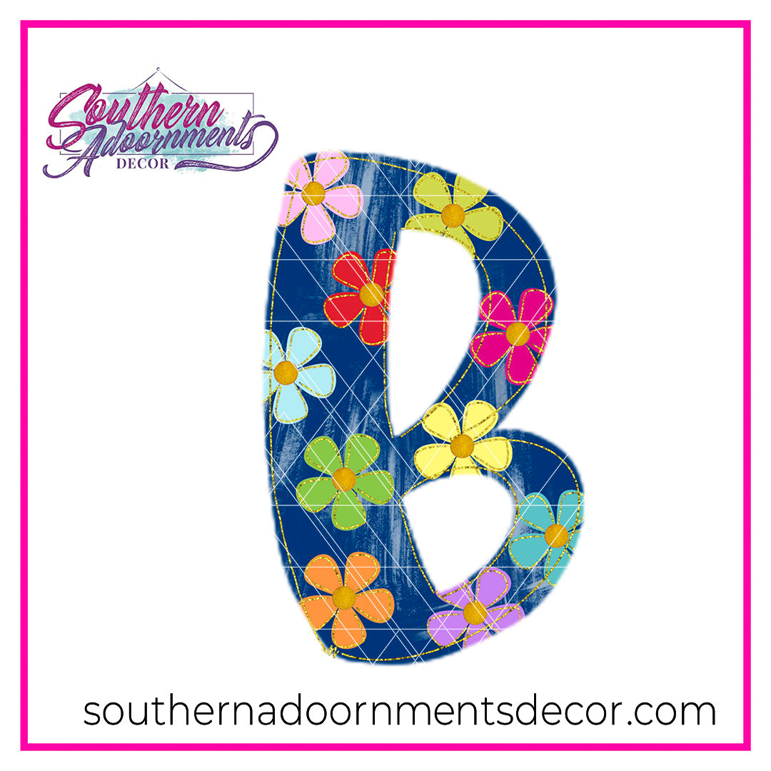 Spring Floral Alphabet Blank