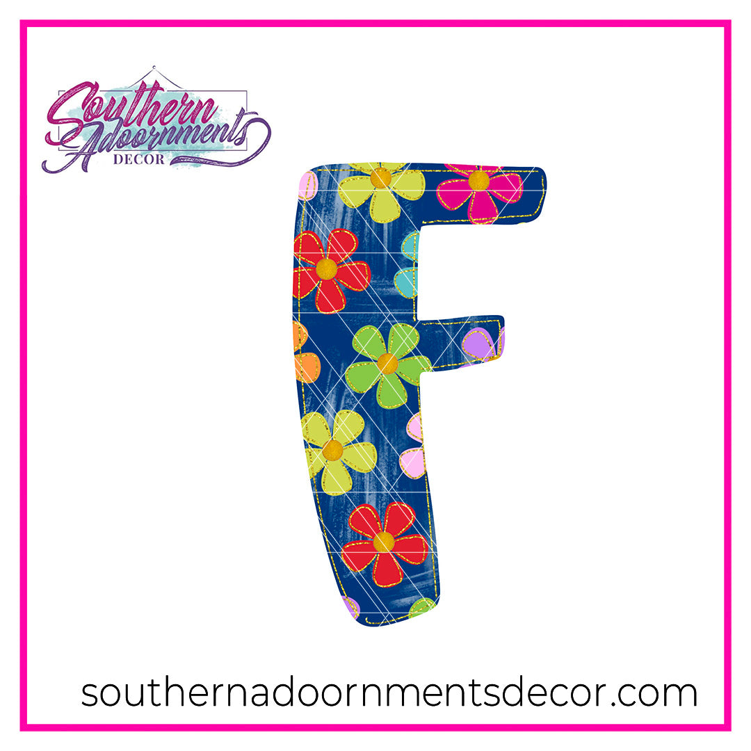 Spring Floral Alphabet Blank