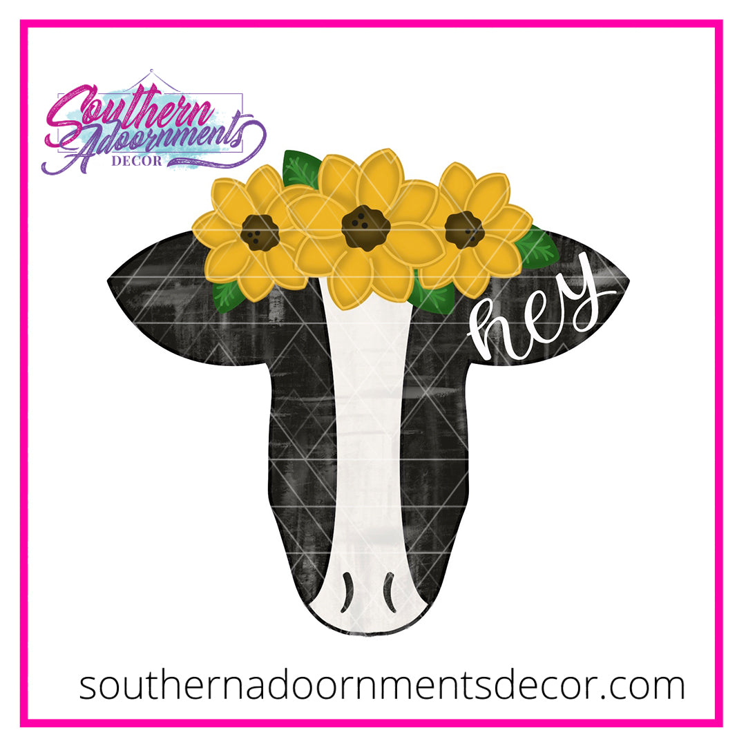 Sunflower Cow Blank