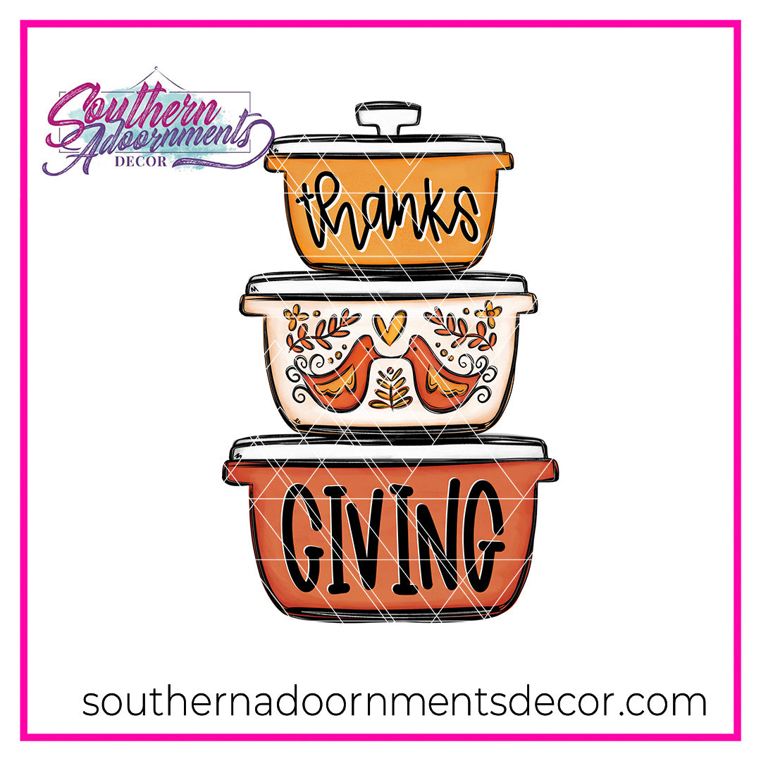 Thanksgiving Dishes Blank