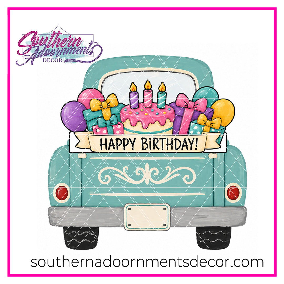 Celebration Truck with Attachments Template & Digital Cut File