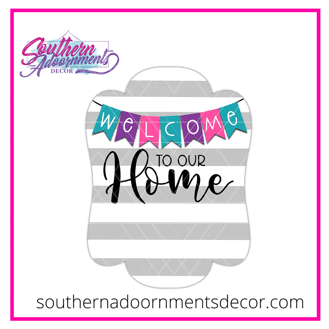 Welcome Banner Door Hanger Blank – Southern Adoornments Decor