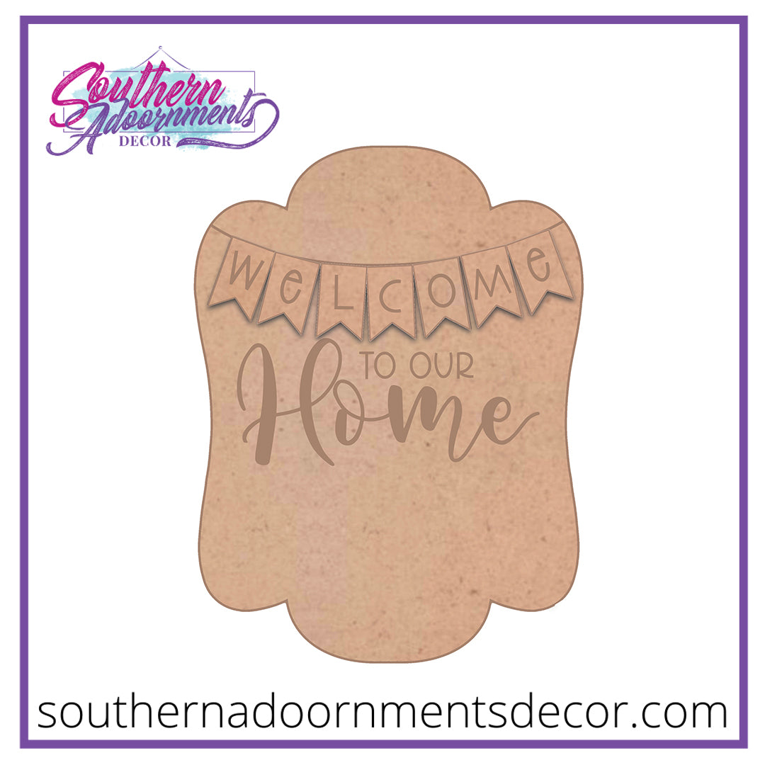 Welcome Banner Door Hanger Blank – Southern Adoornments Decor