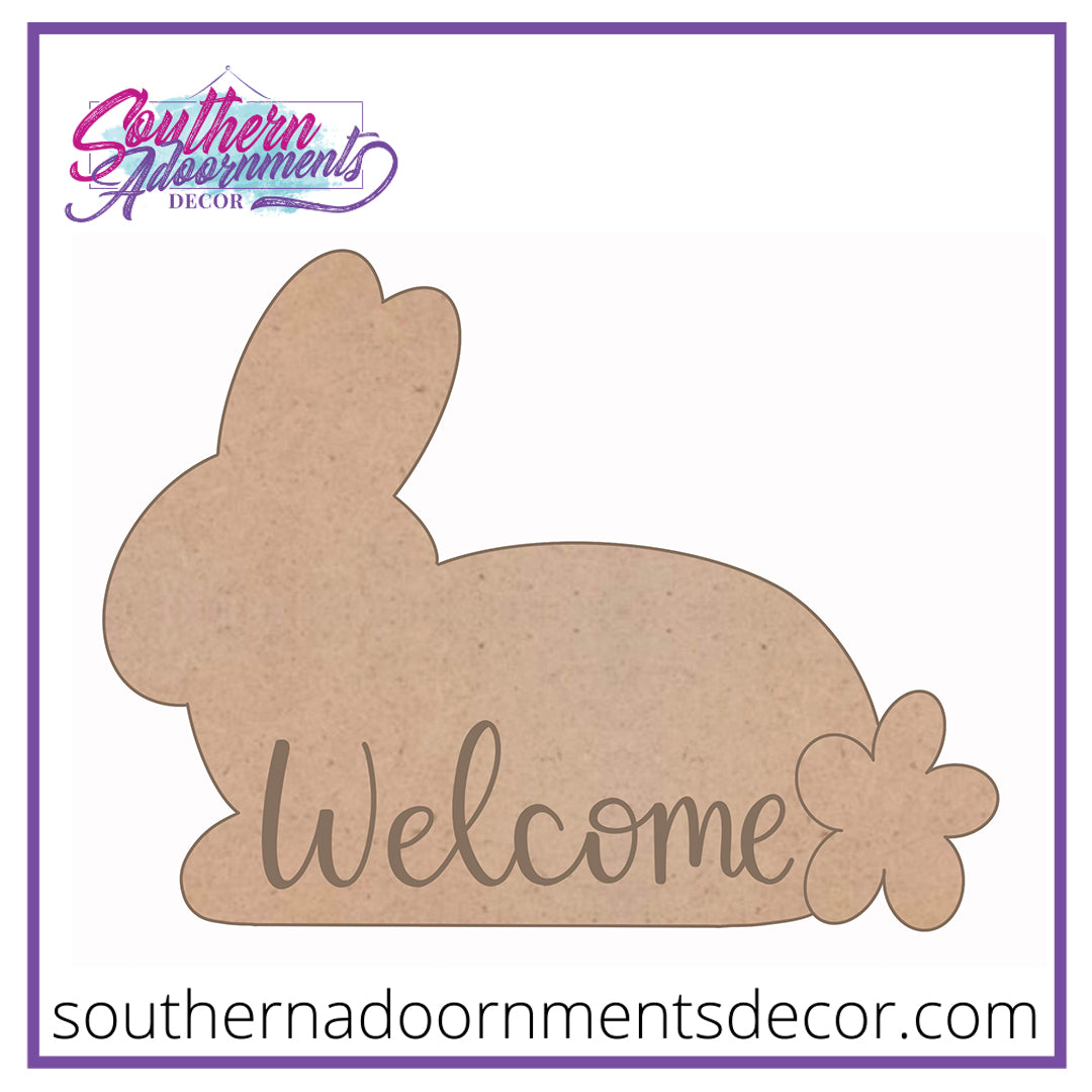 Welcome Bunny Blank – Southern Adoornments Decor