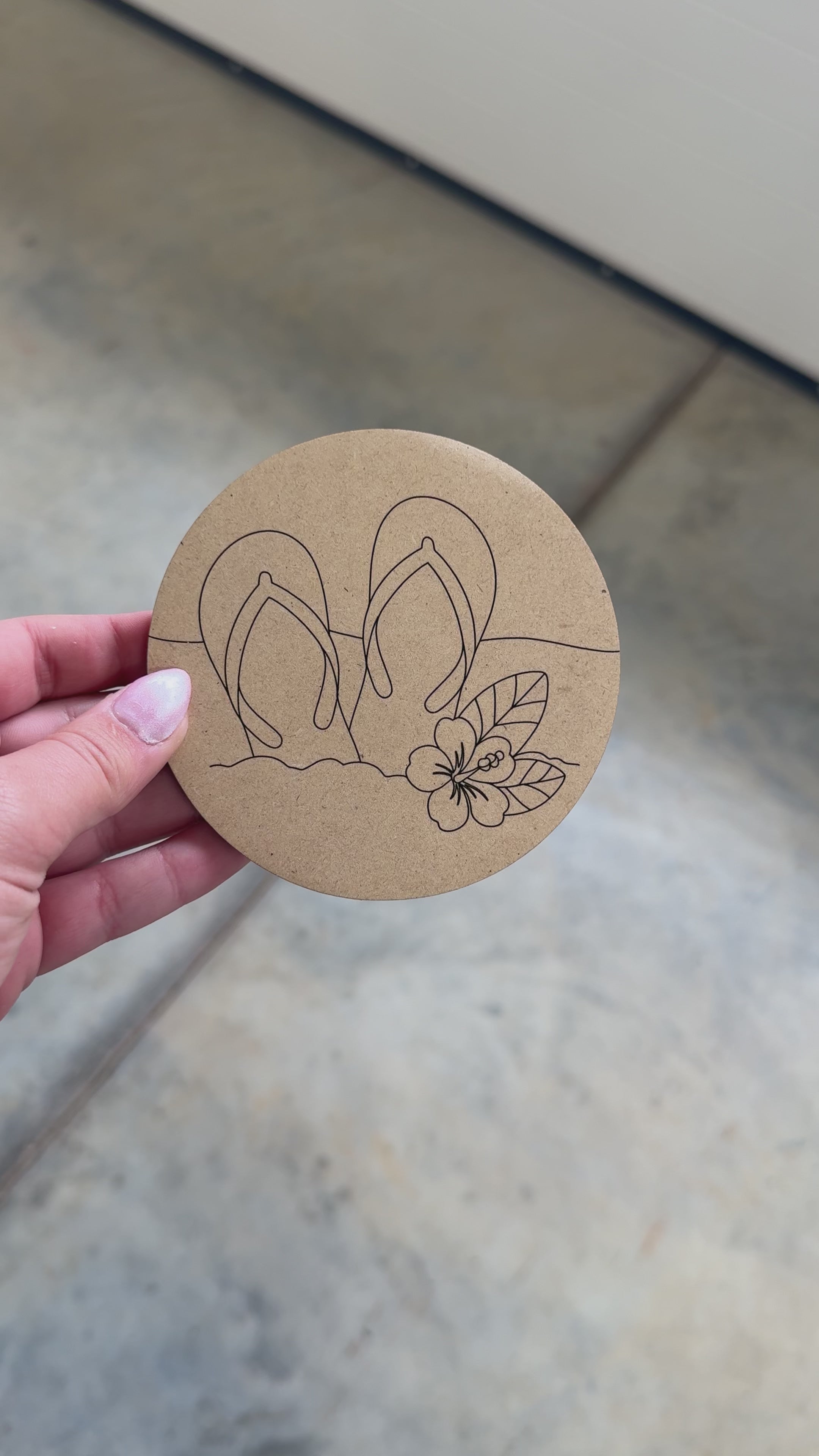 Flip Flop Round Blank