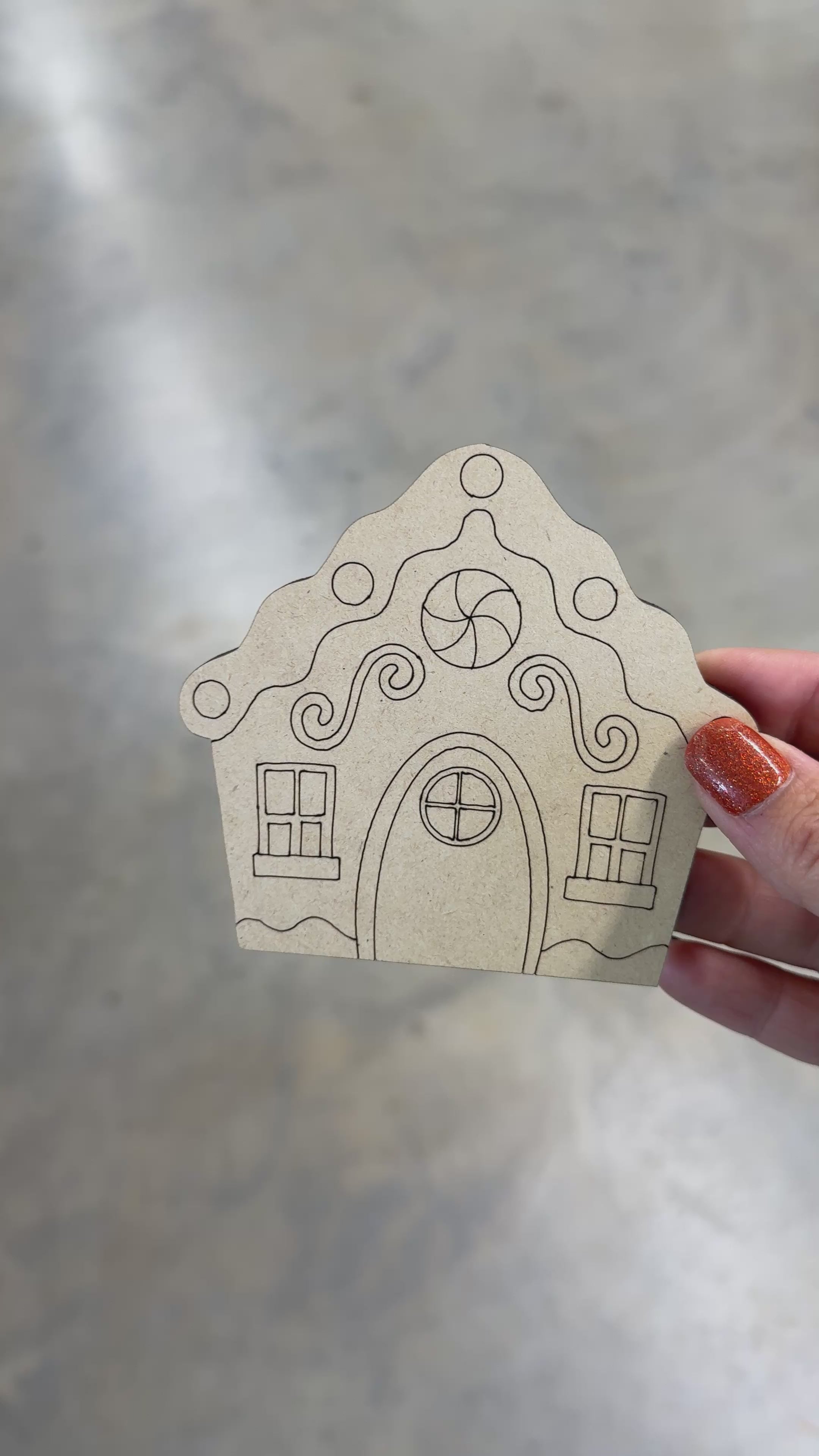 Gingerbread Candy House Blank