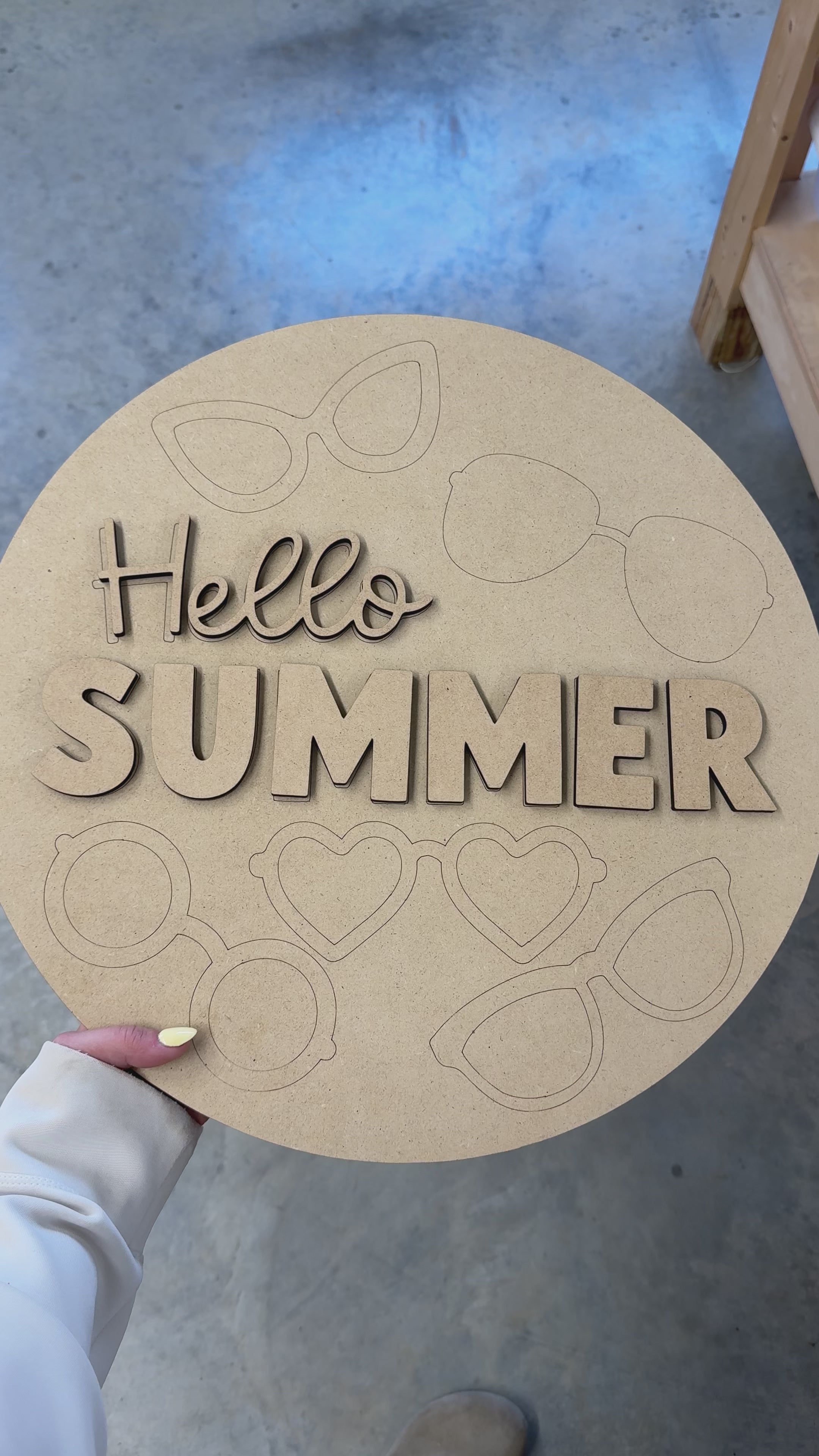 Hello Summer Sunglasses Blank