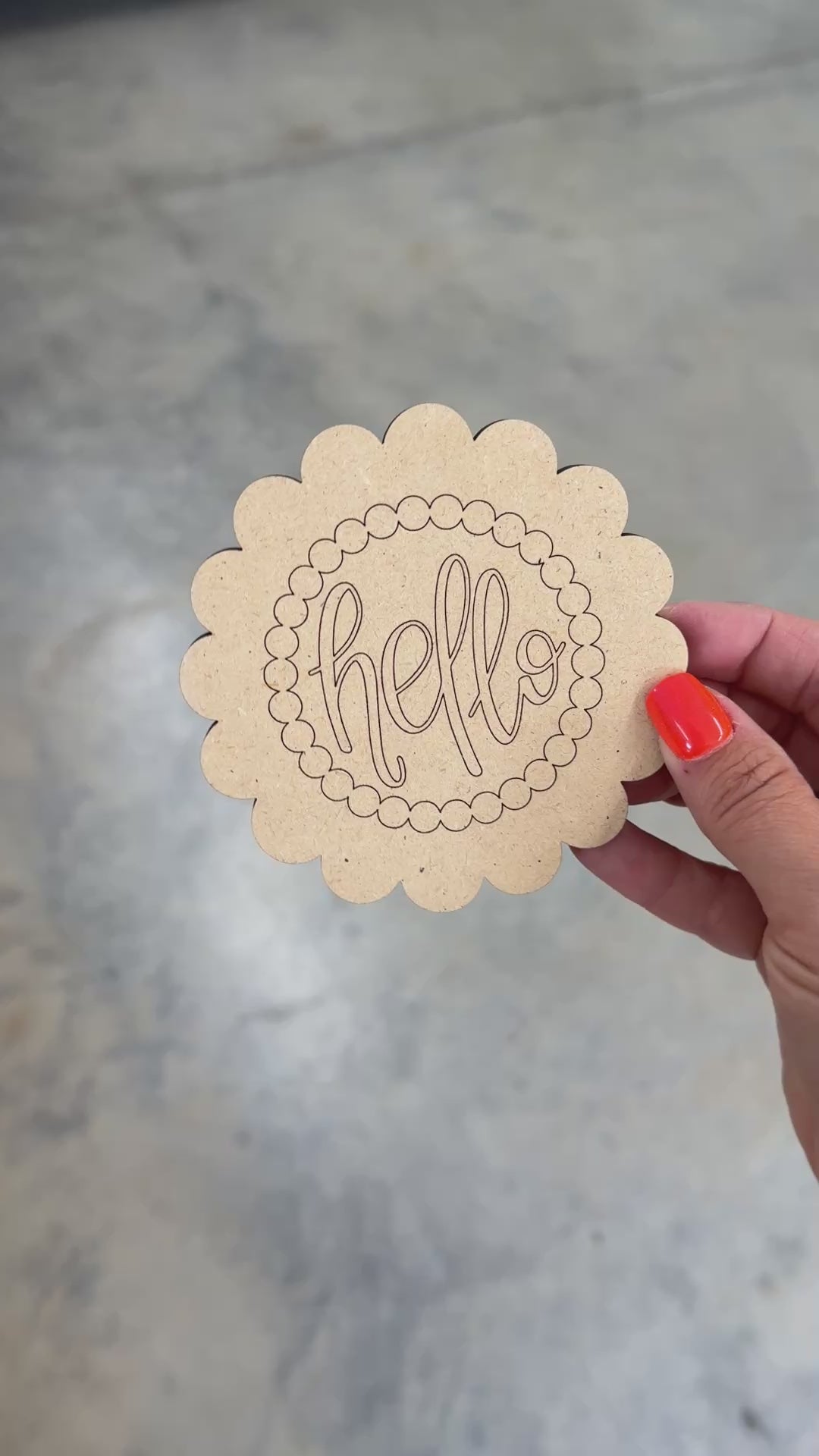 Hello Scallop Circle Blank