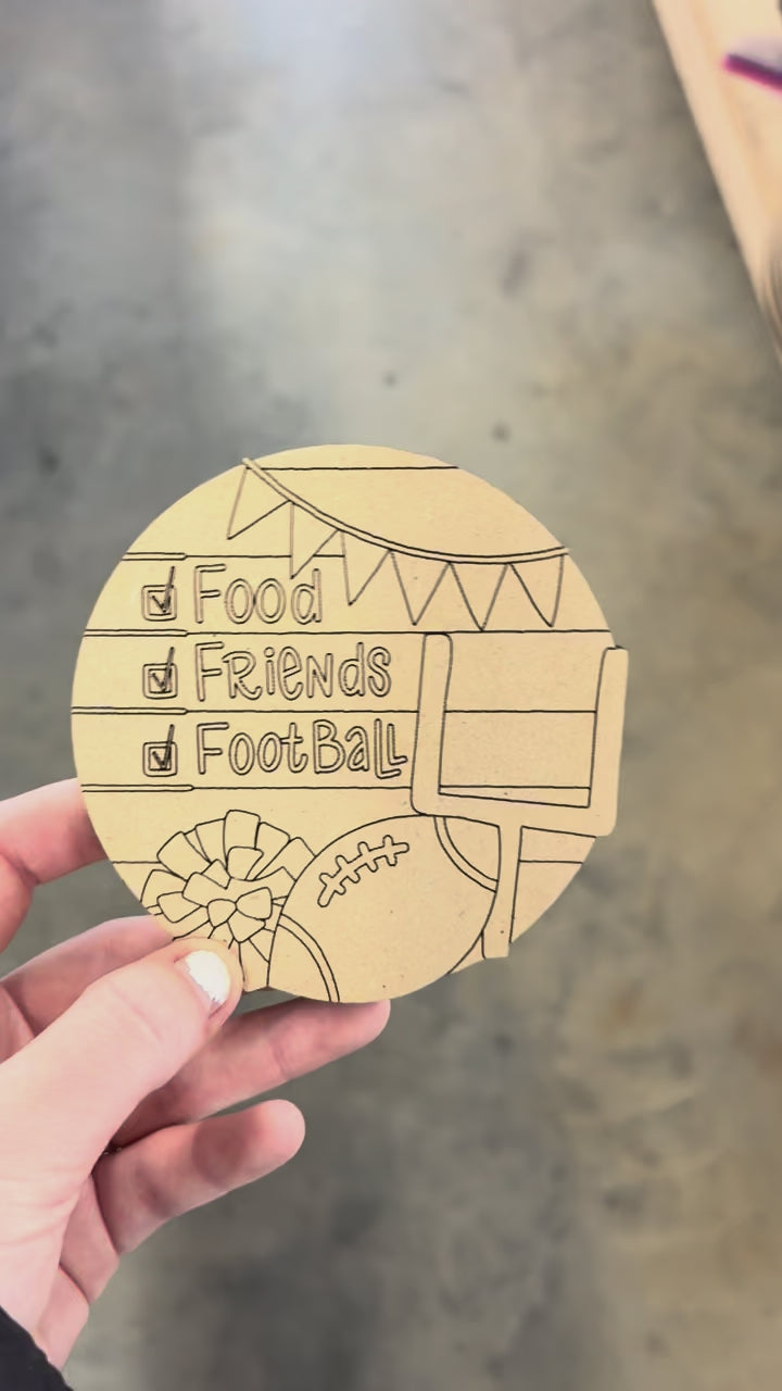 Food Friends Football Blank