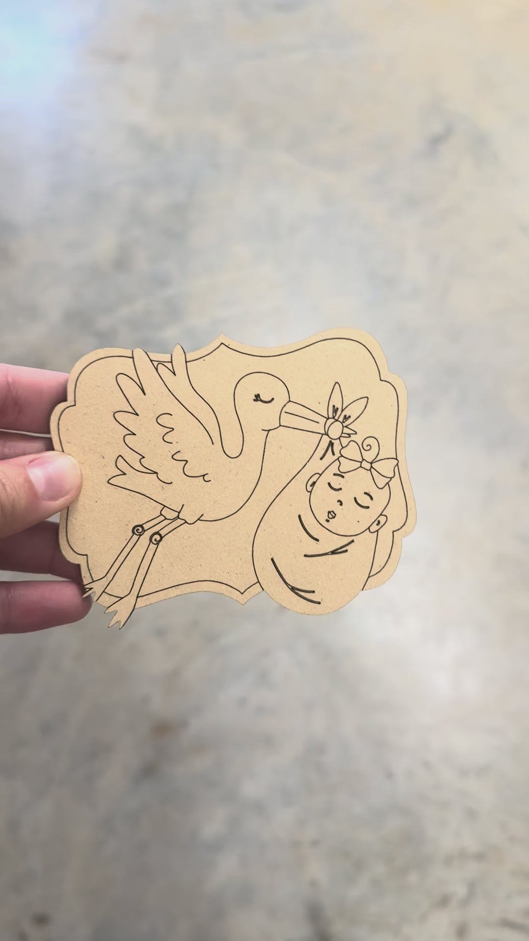 Stork Delivery Girl Blank