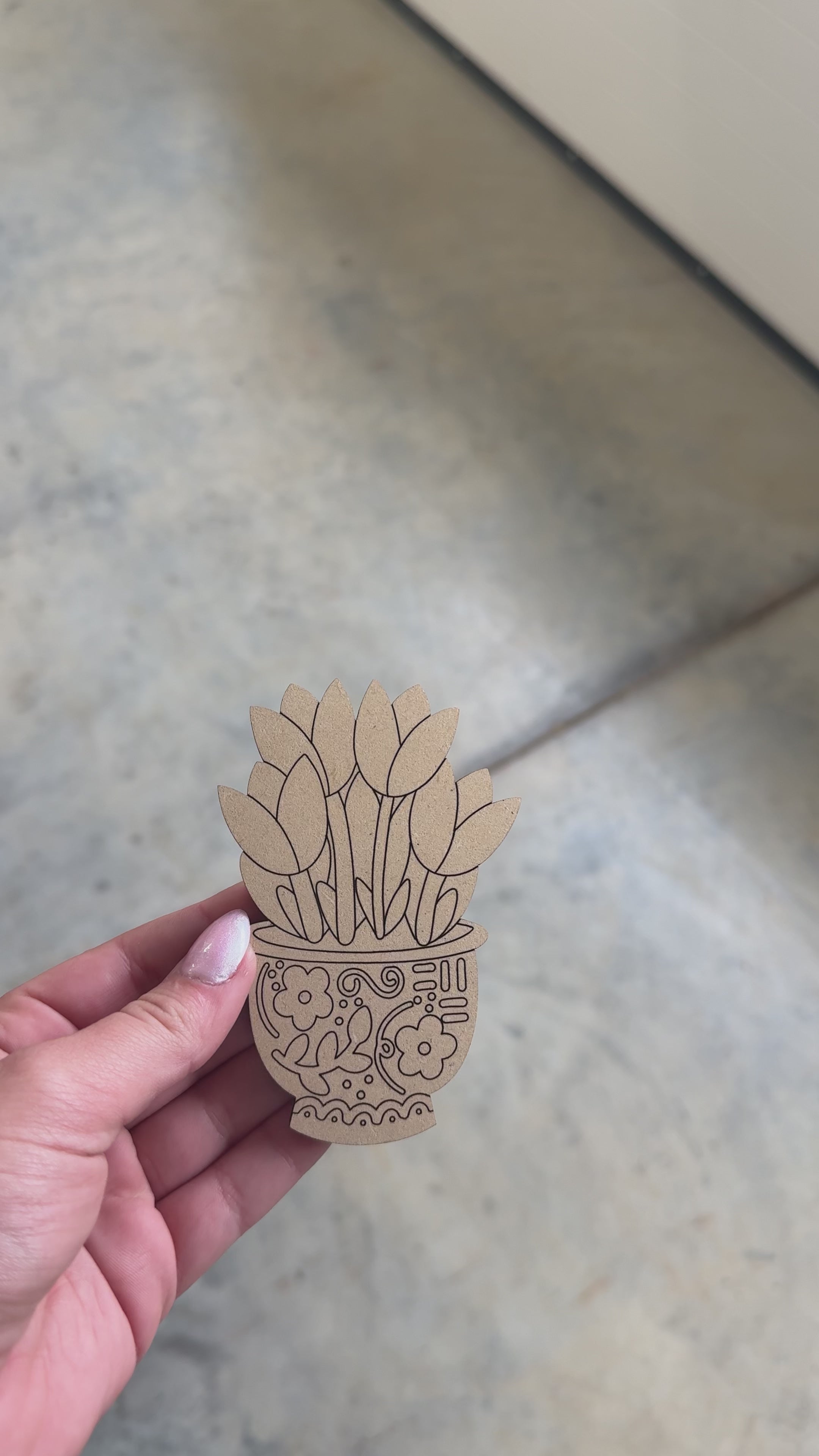 Chinoiserie Tulip Pot Blank