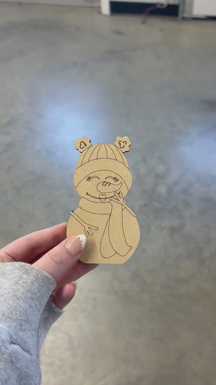 GIrly Snowman Blank