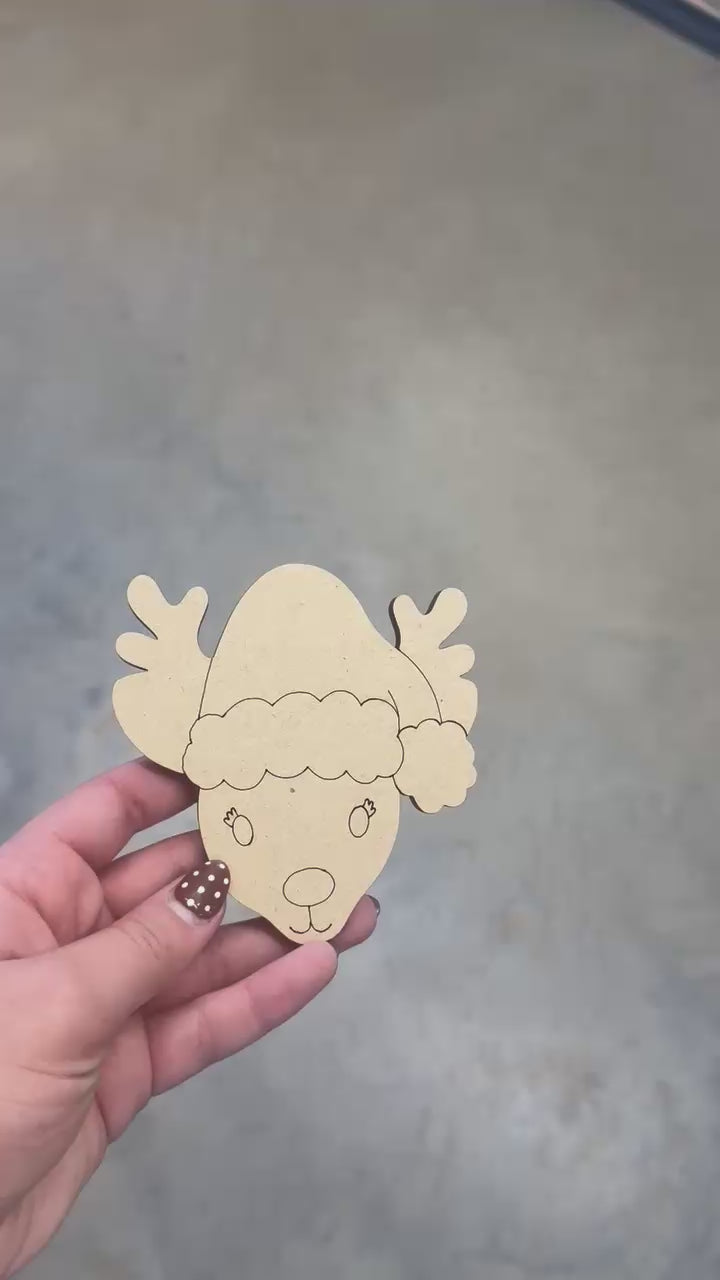 Cute Reindeer Head Blank