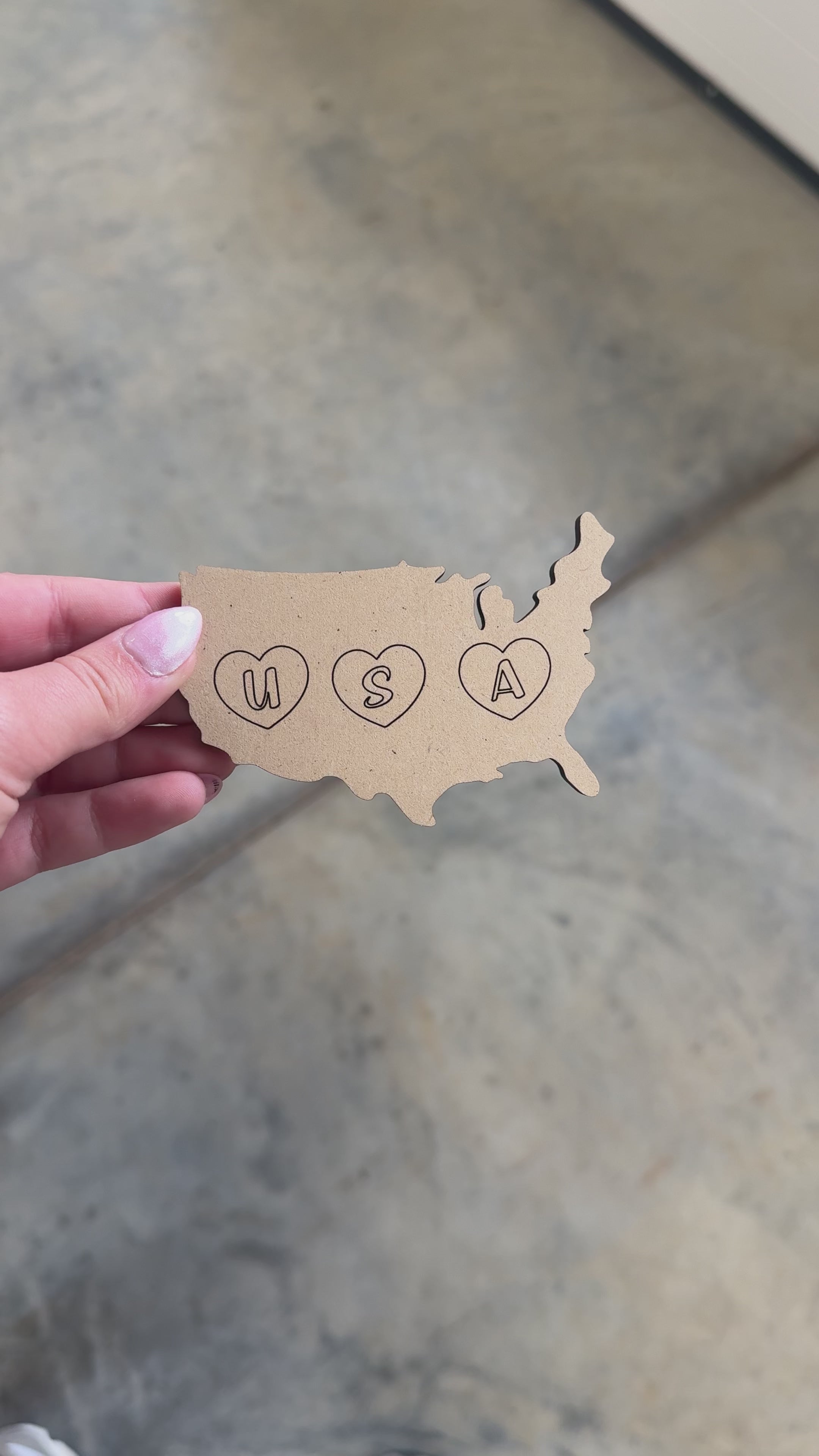 USA Hearts Blank