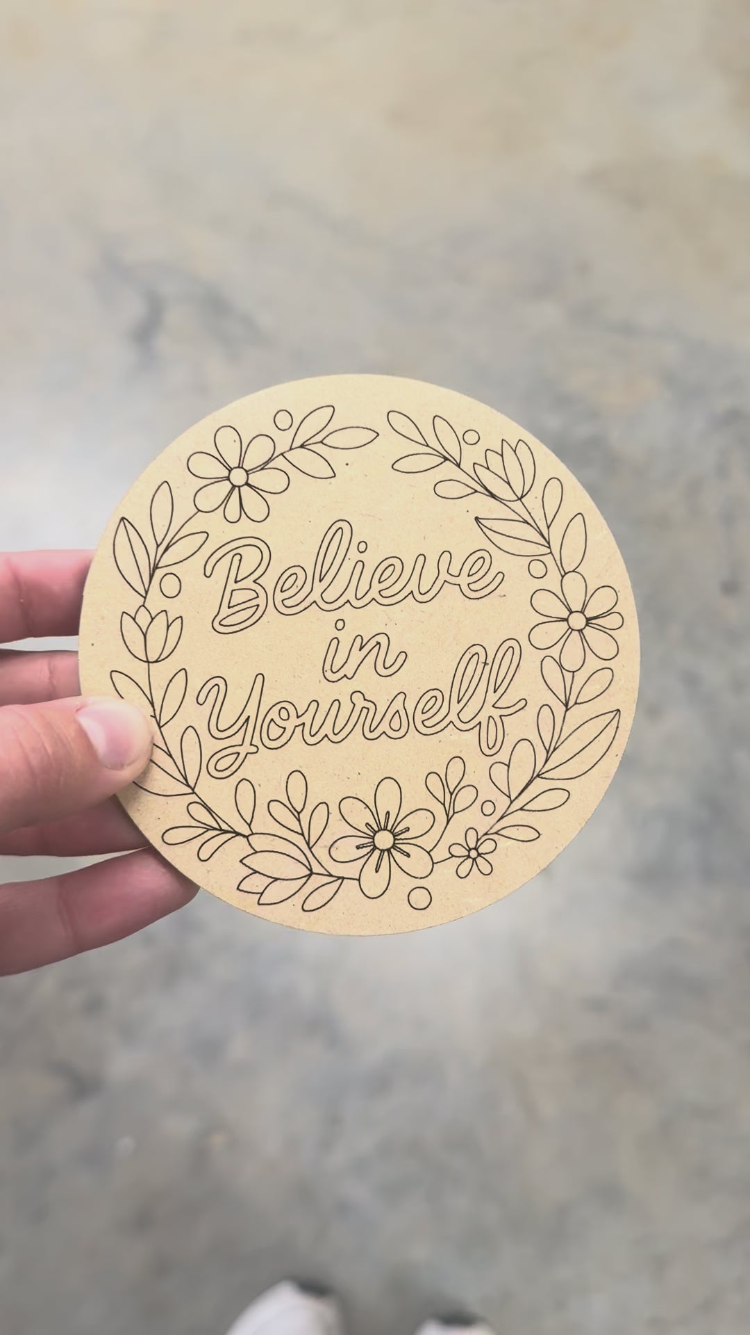 Believe in Yourself Round Blank