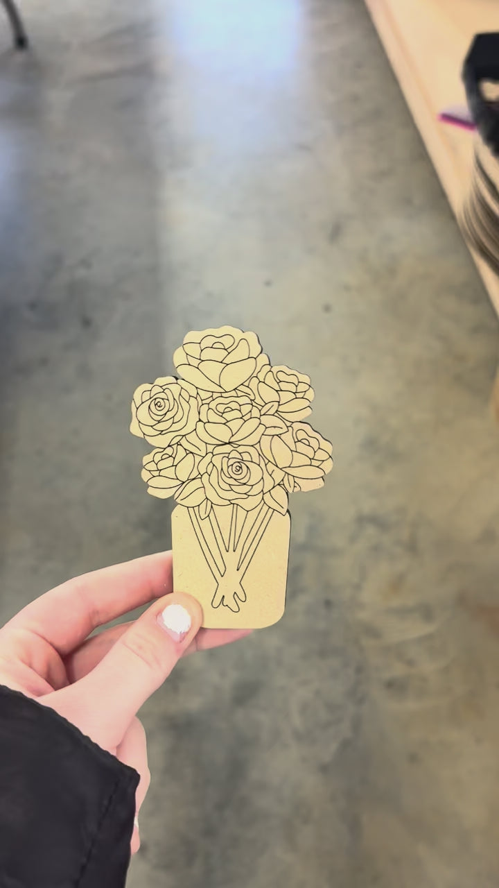 Rose Mason Jar Blank