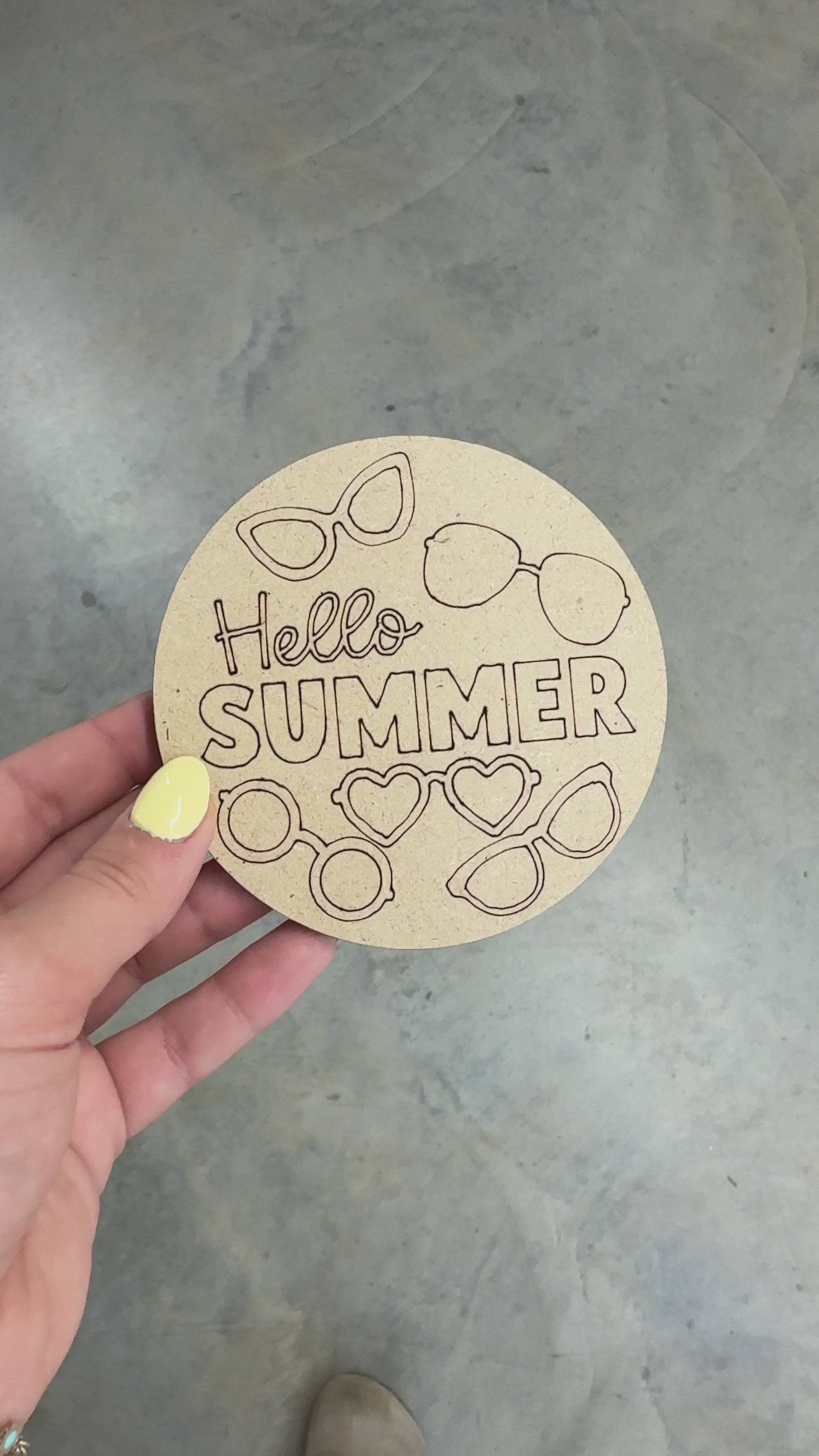 Hello Summer Sunglasses Blank