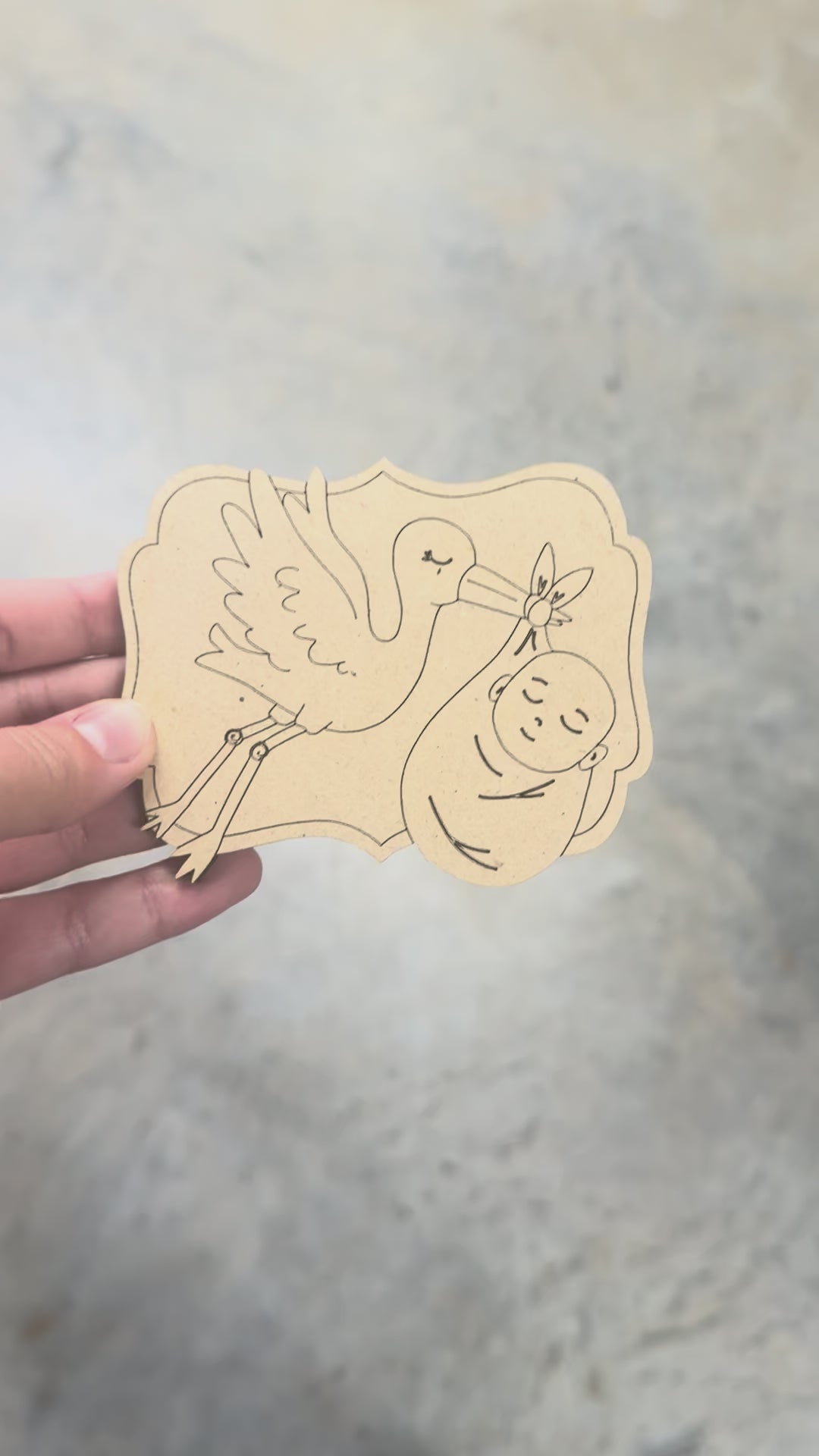 Stork Delivery Boy Blank