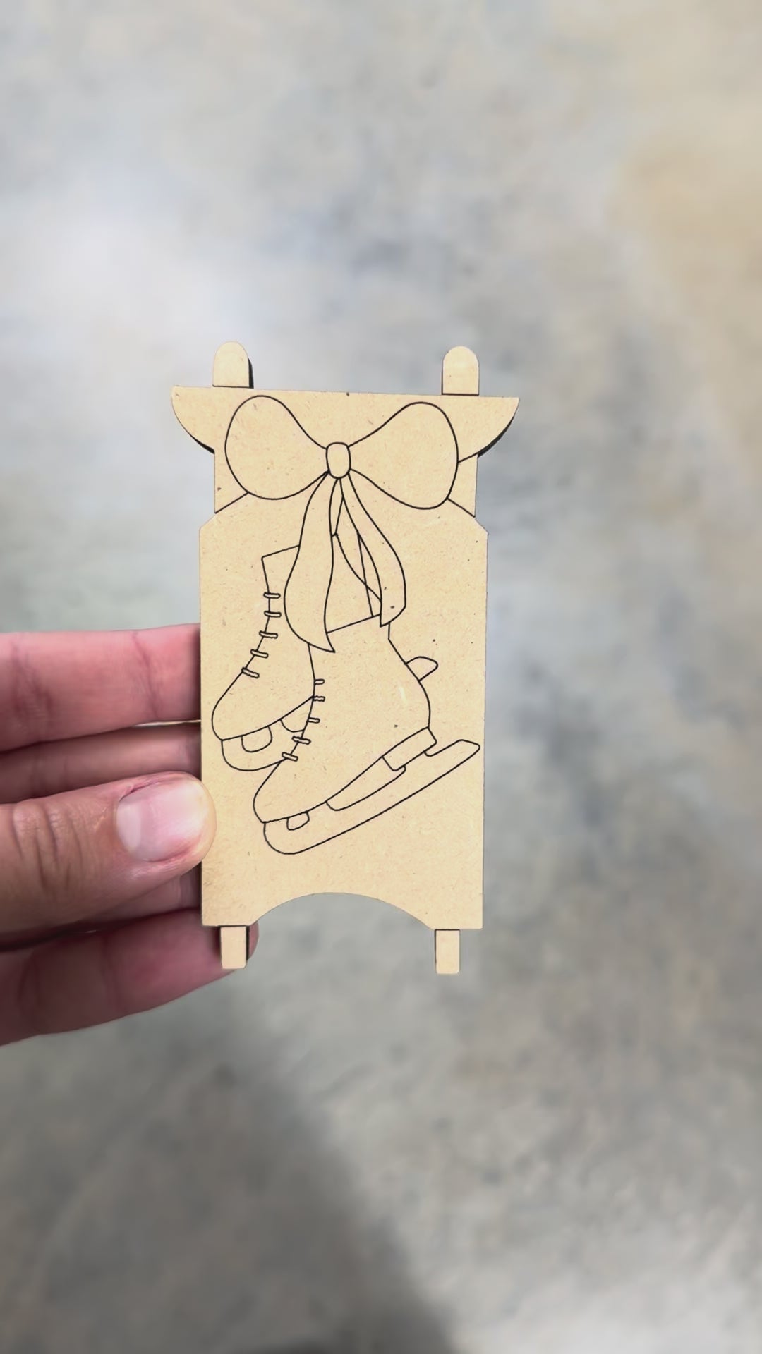 Skates on Sled Blank