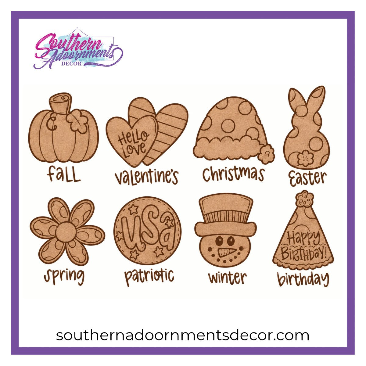 Seasonal Wreath with Attachments Blank