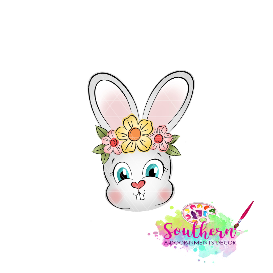 Bunny with Flower Crown Template & Digital Cut File