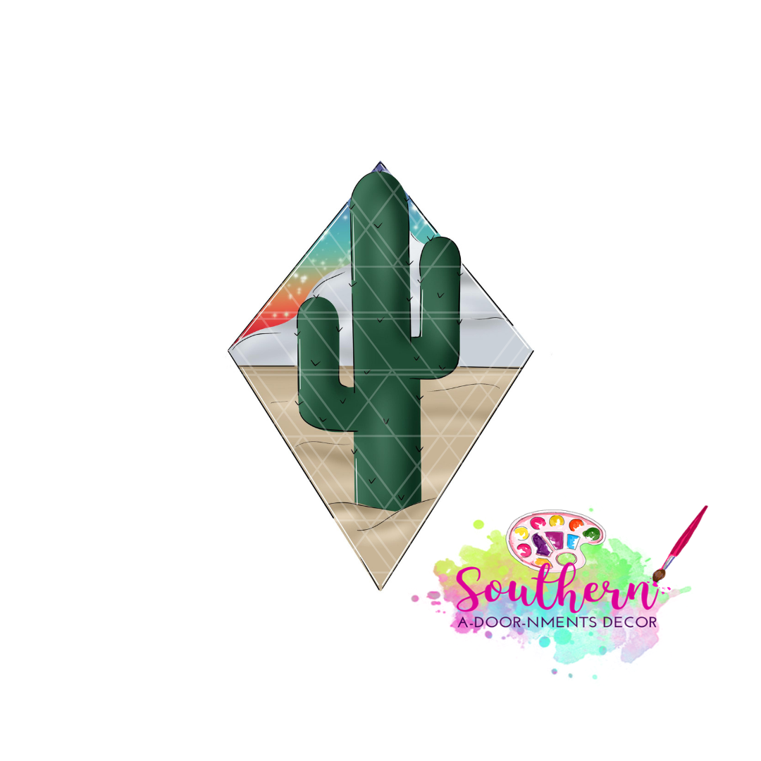 Cactus Scene Blank