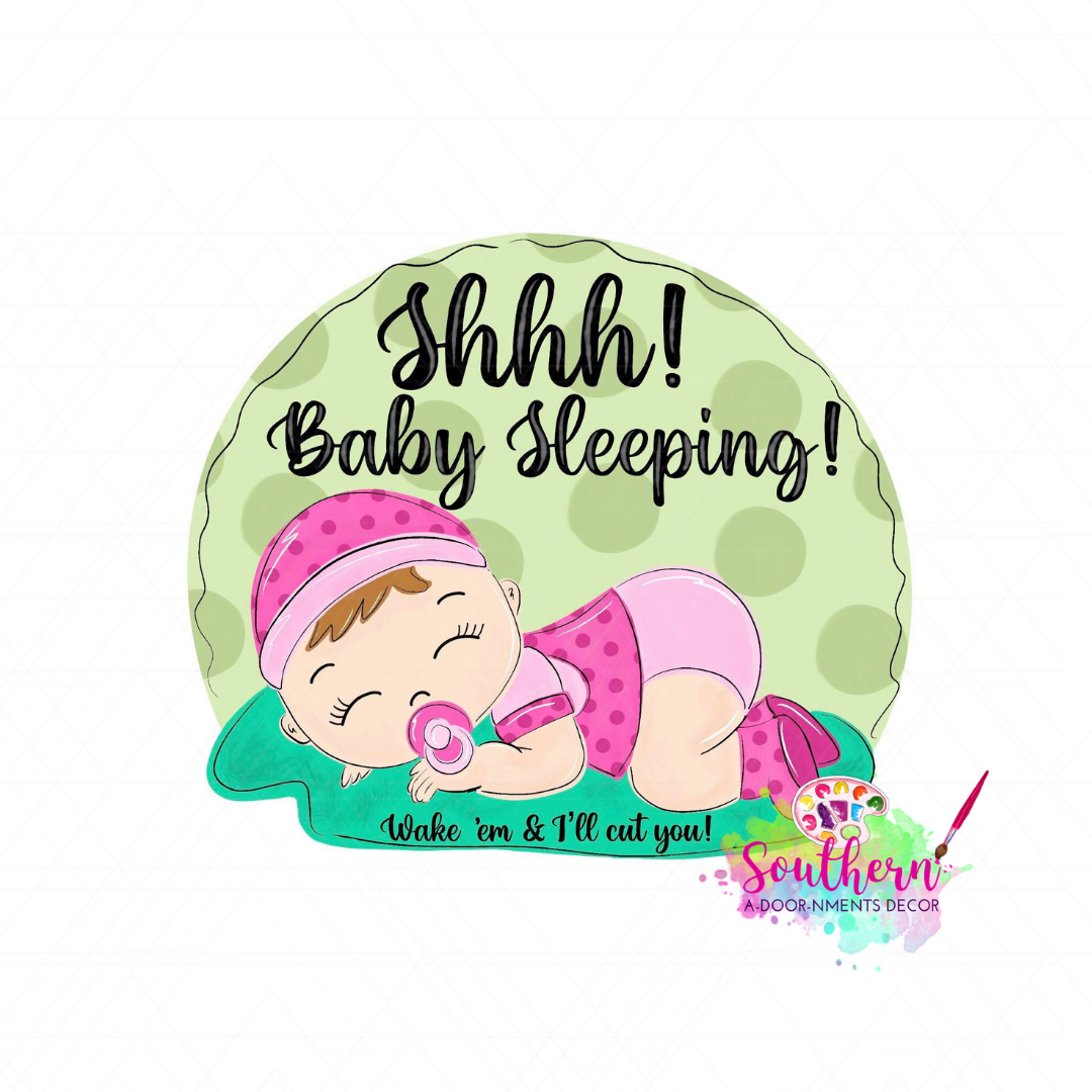 Baby Sleeping Template & Digital Cut File