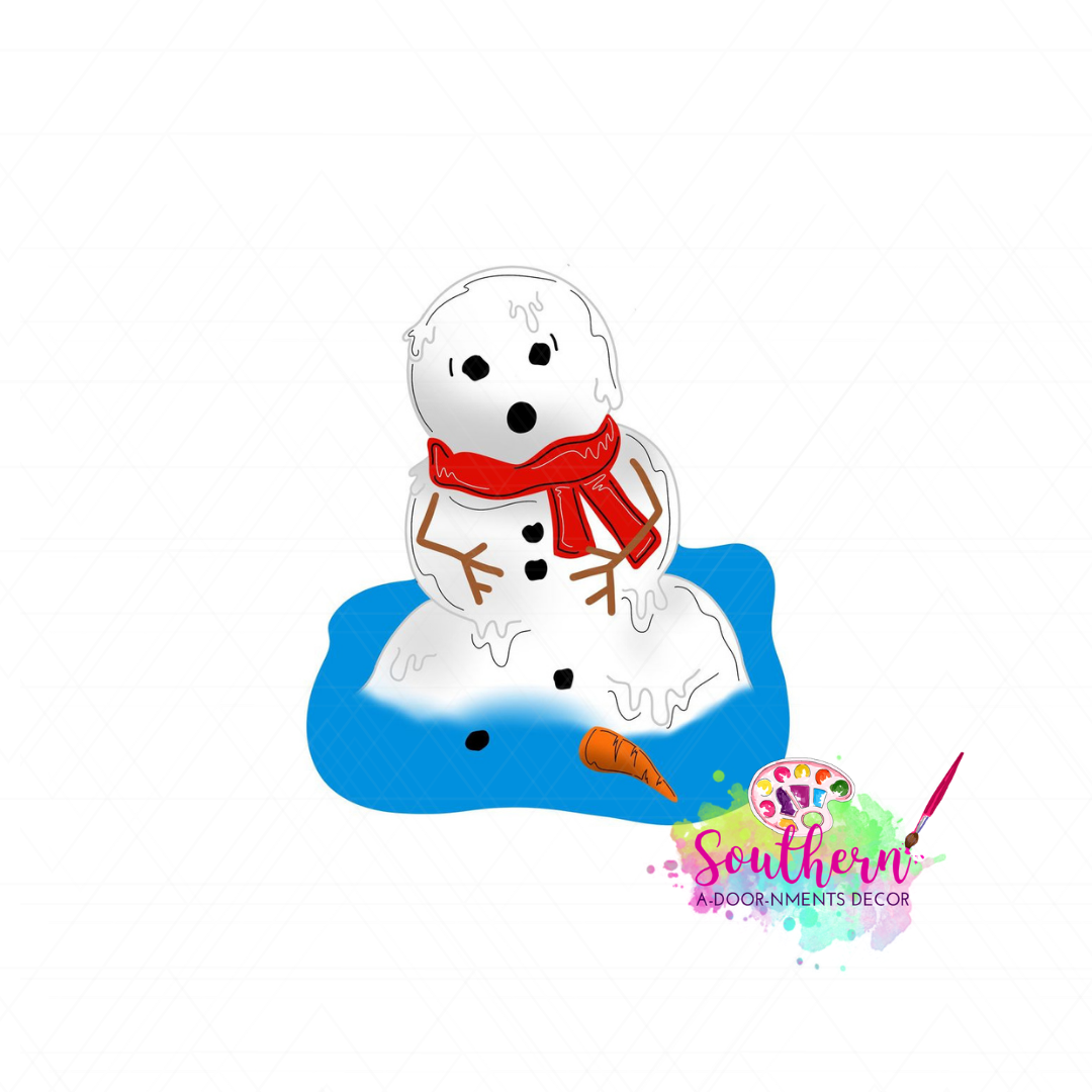 Melting Snowman Template & Digital Cut File