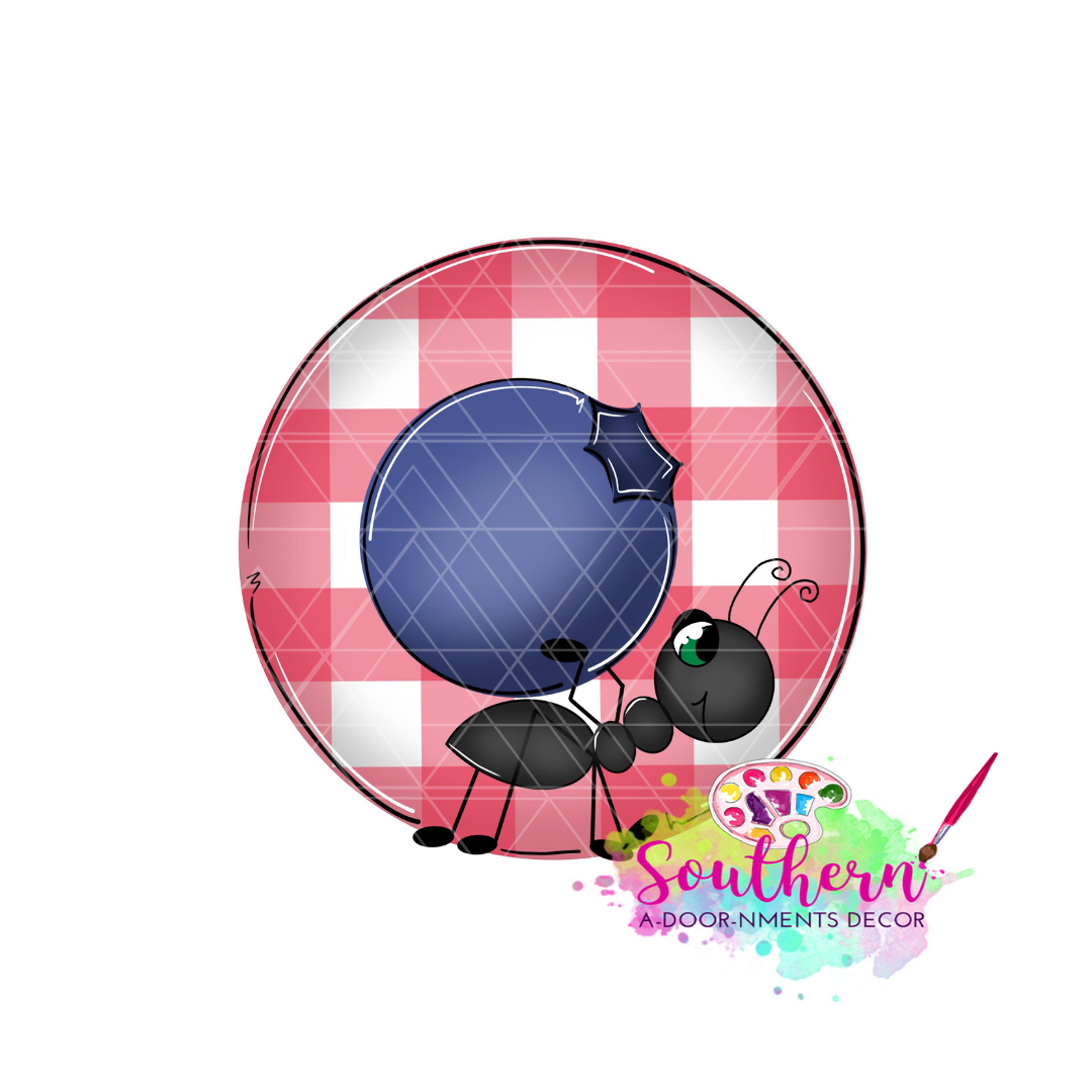 Ant with Blueberry Template & Digital Cut File