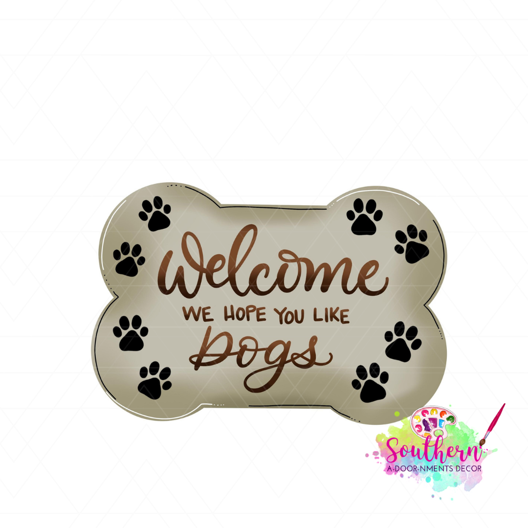 Welcome Dogs Template & Digital Cut File
