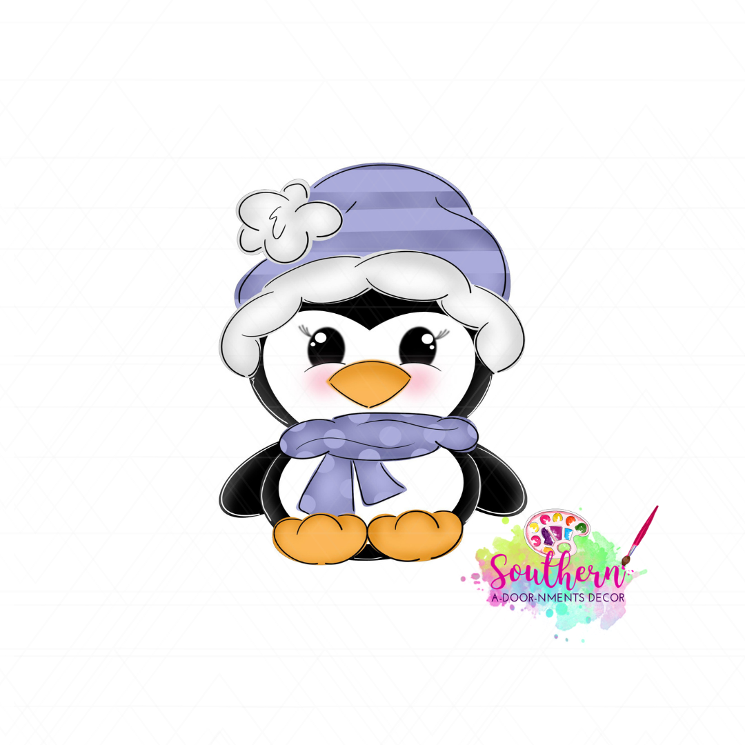 Winter Penguin Blank
